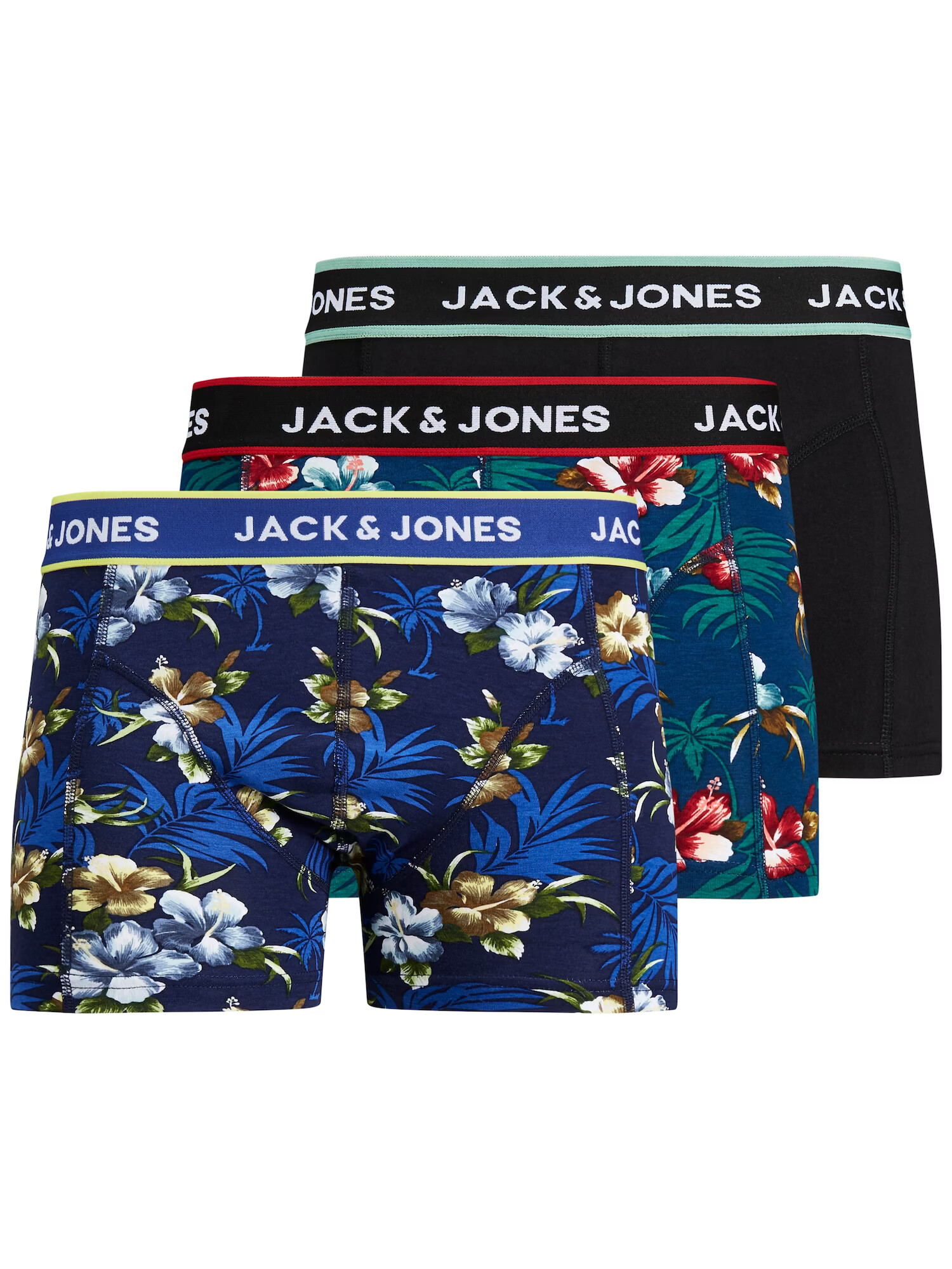 JACK & JONES Boxerky modrá / zelená / červená / čierna / biela - Pepit.sk