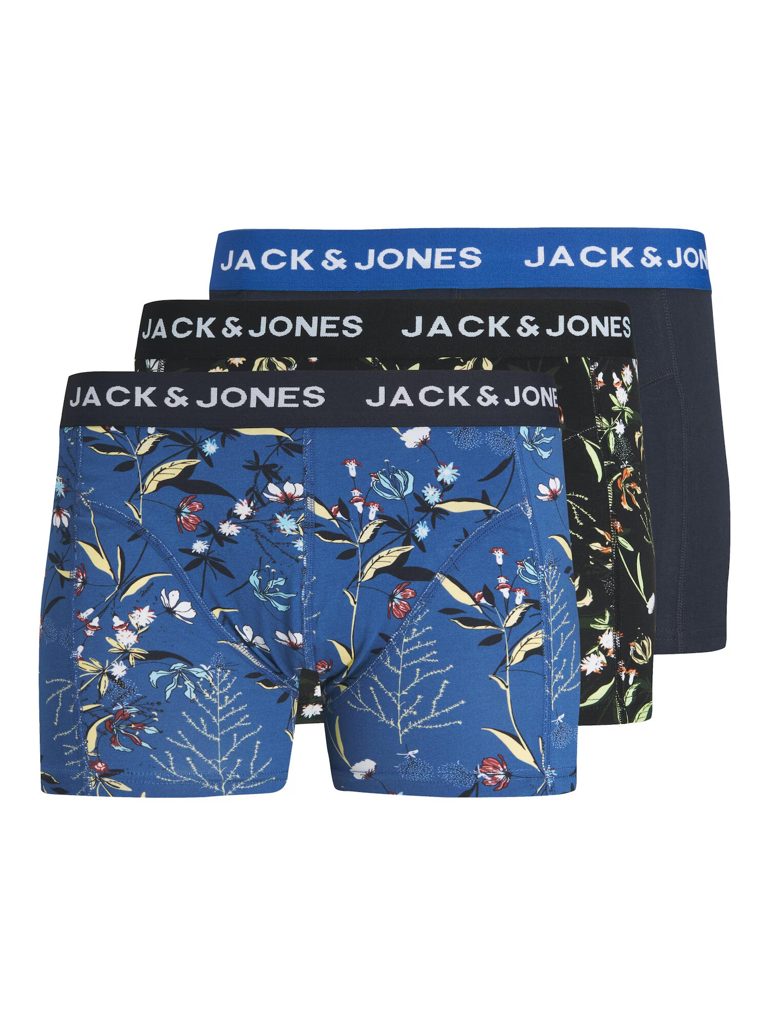 JACK & JONES Boxerky modrá / zelená / čierna / biela - Pepit.sk