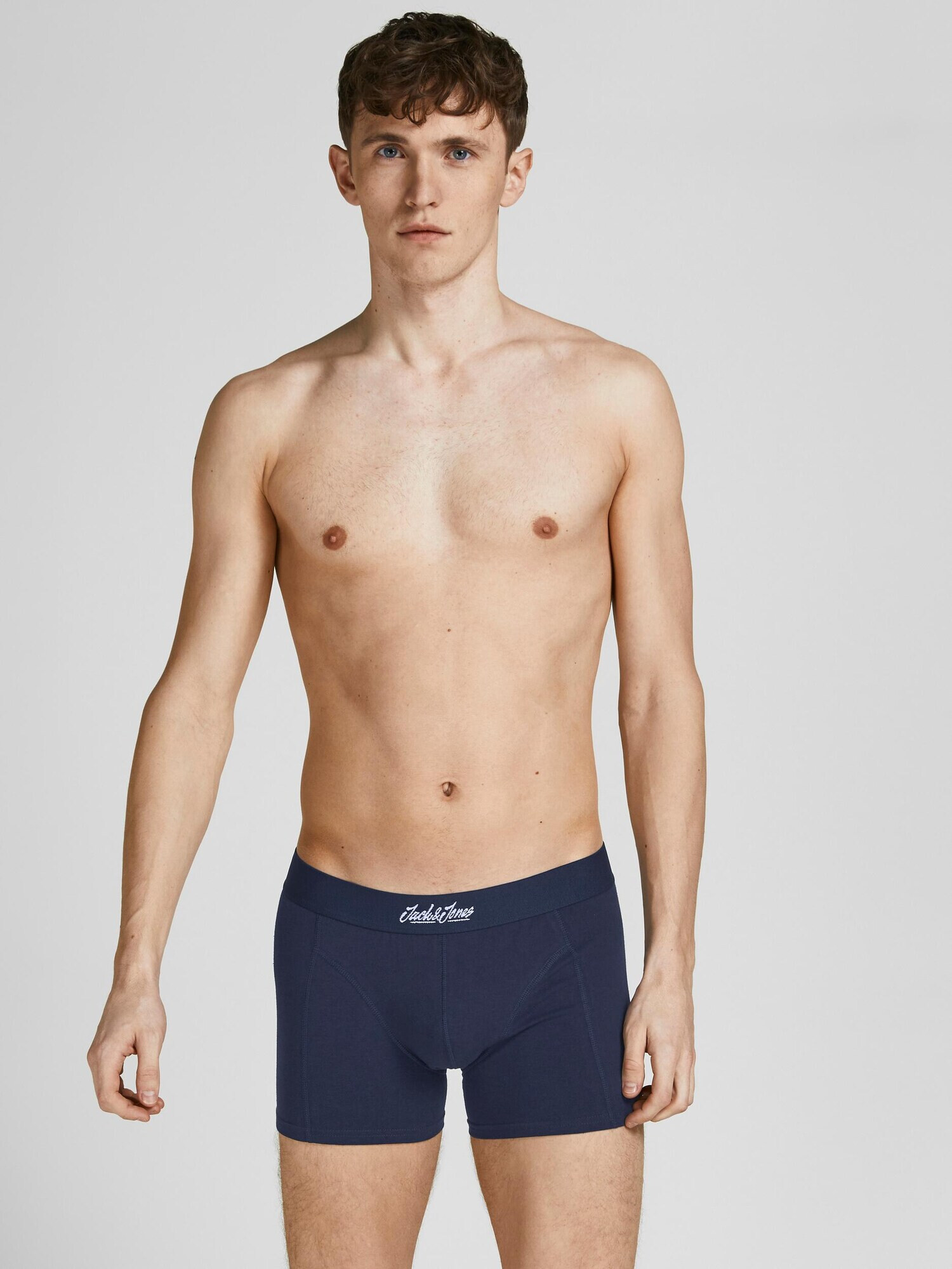 JACK & JONES Boxerky námornícka modrá / biela - Pepit.sk