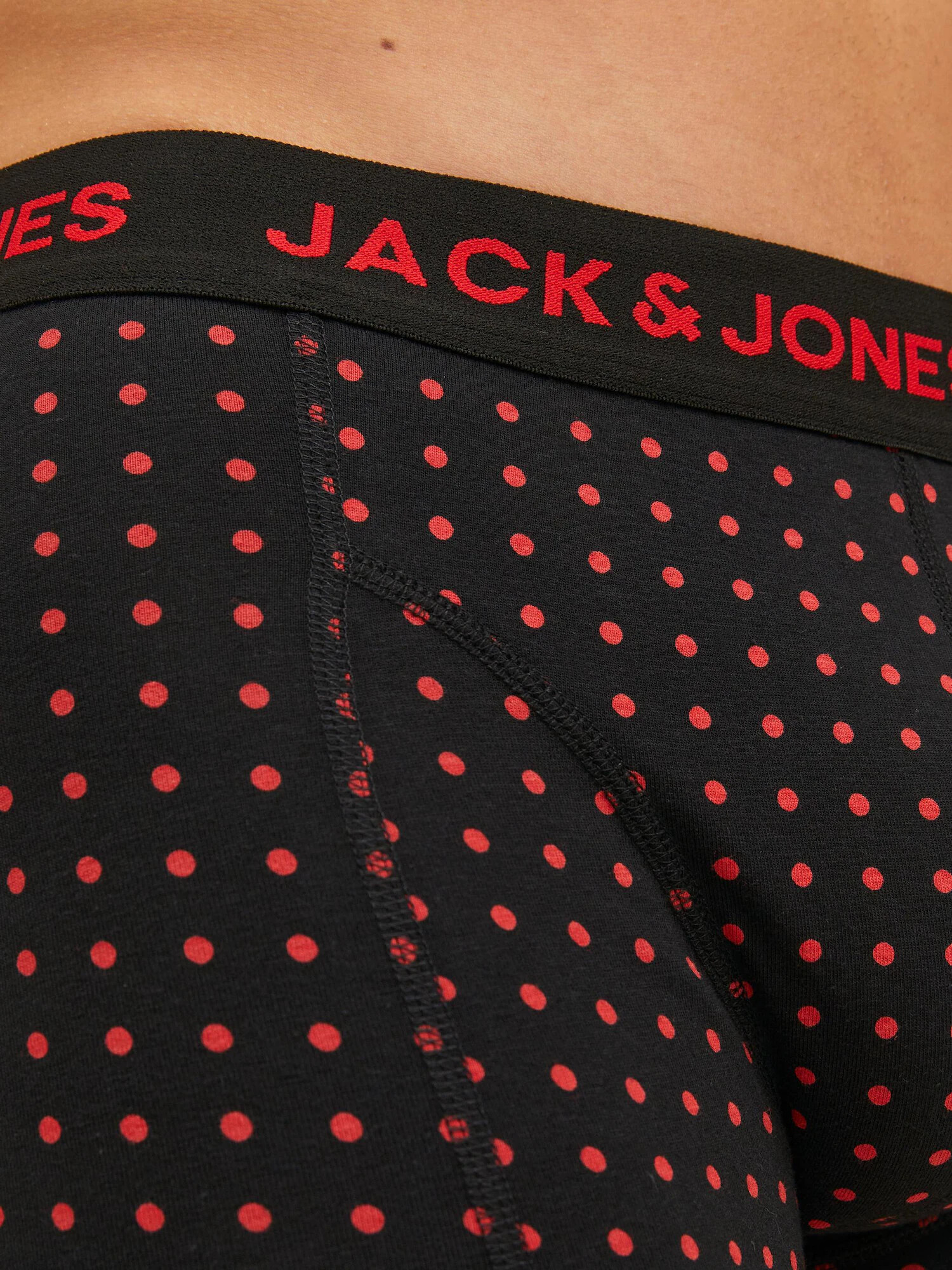 JACK & JONES Boxerky námornícka modrá / ohnivo červená / čierna / biela - Pepit.sk