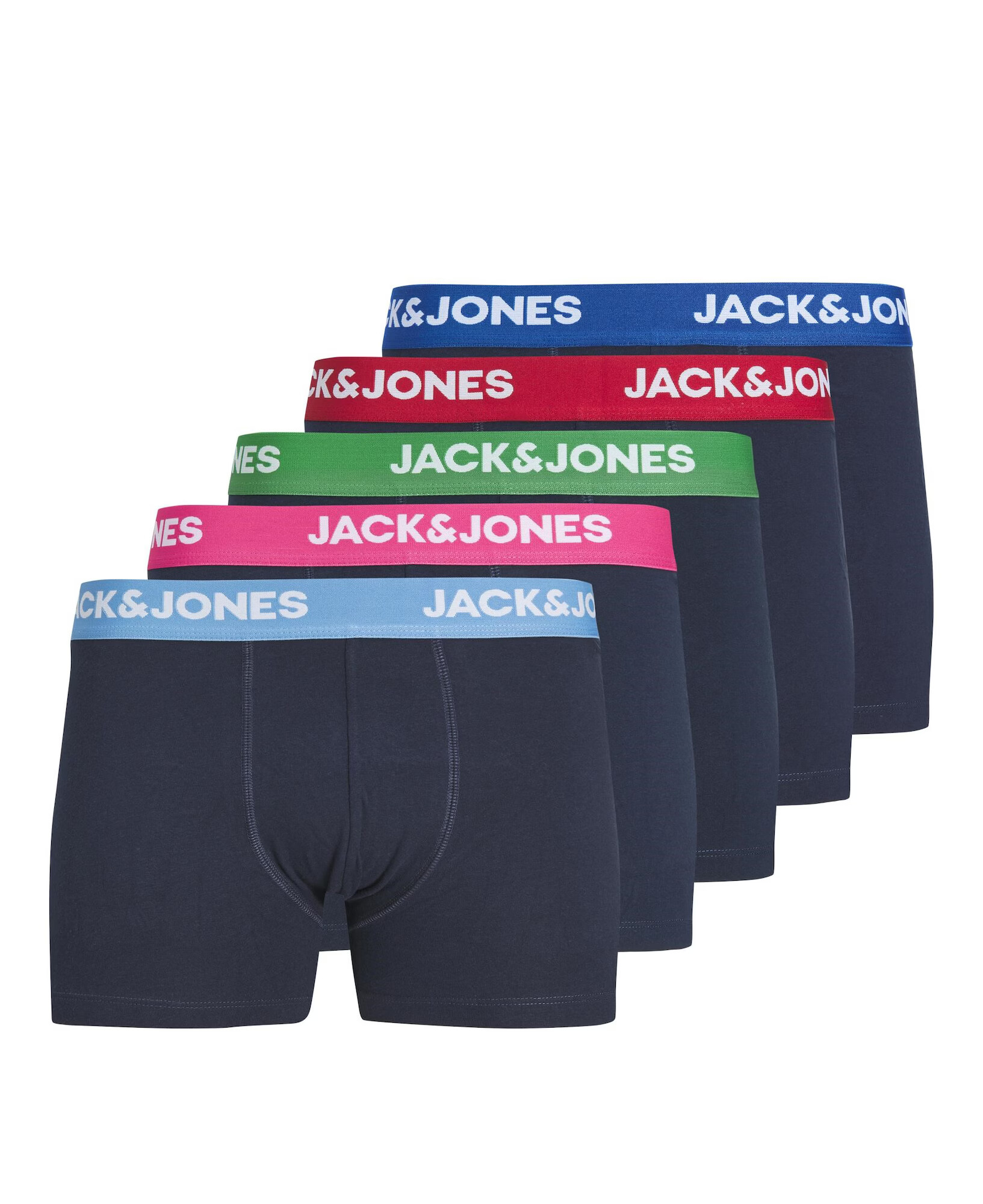 JACK & JONES Boxerky 'NORMAN' námornícka modrá / svetlomodrá / červená / biela - Pepit.sk