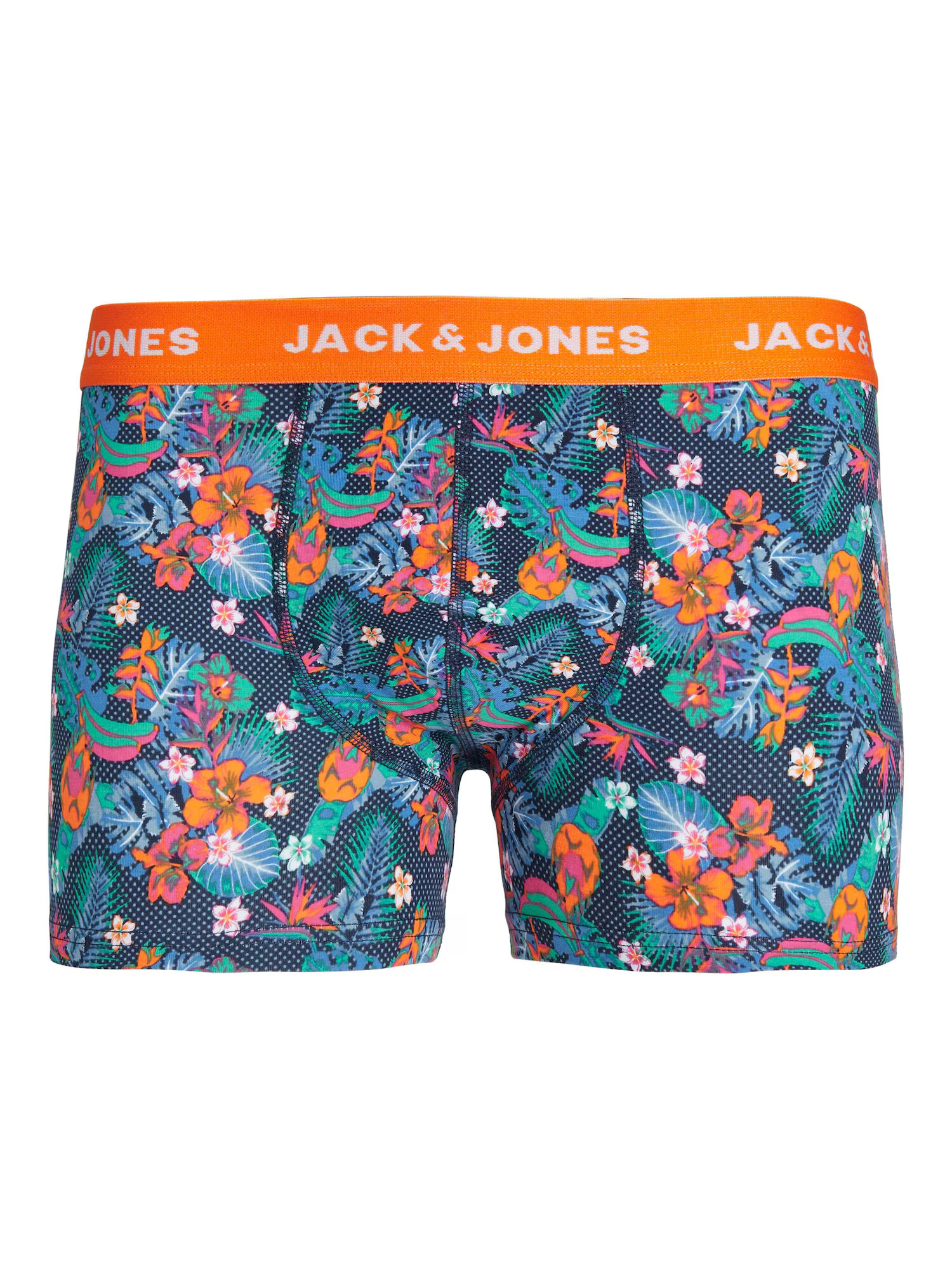 JACK & JONES Boxerky 'ORLANDO' tmavomodrá / svetlozelená / svetlooranžová / čierna - Pepit.sk