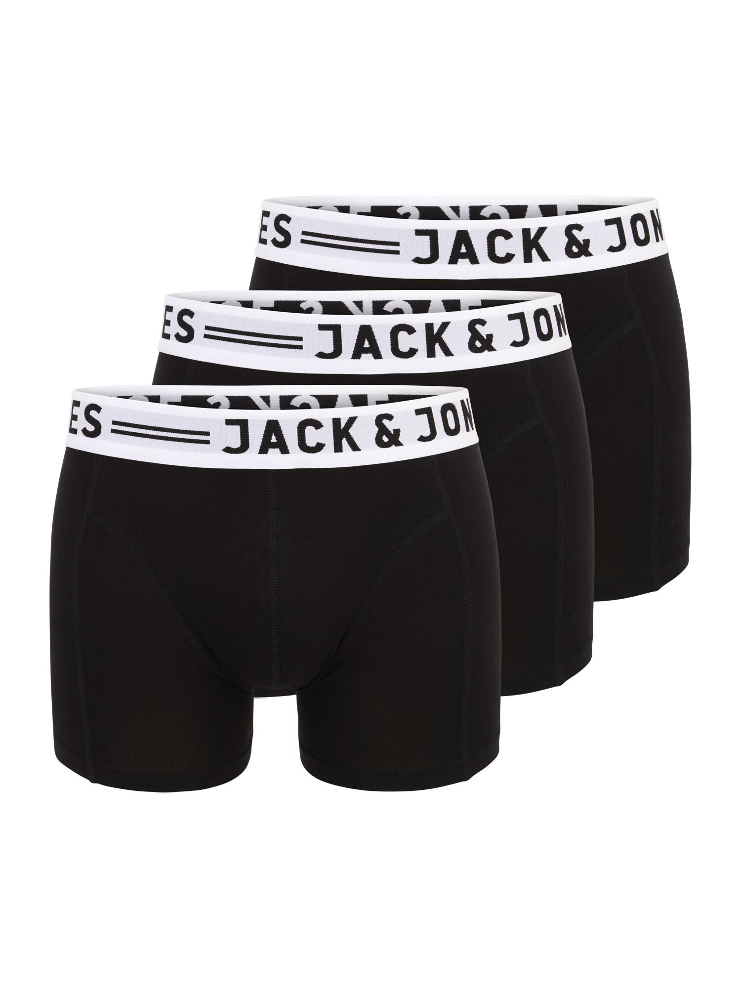 JACK & JONES Boxerky 'SENSE' čierna / biela - Pepit.sk