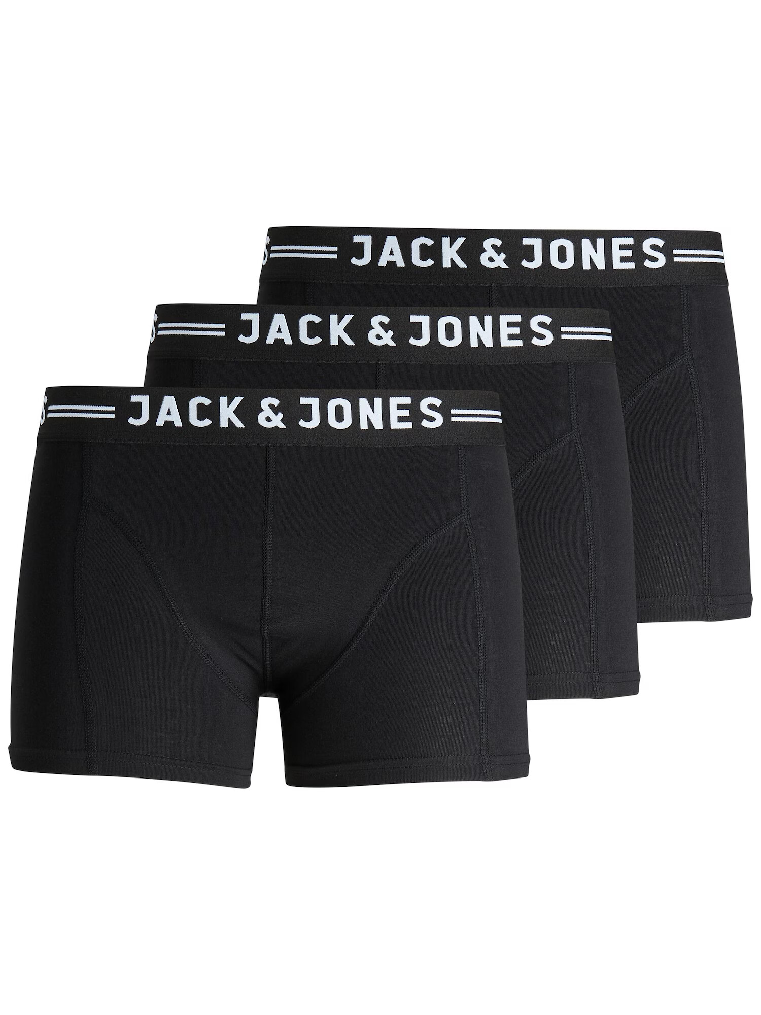 JACK & JONES Boxerky 'Sense' čierna / biela - Pepit.sk