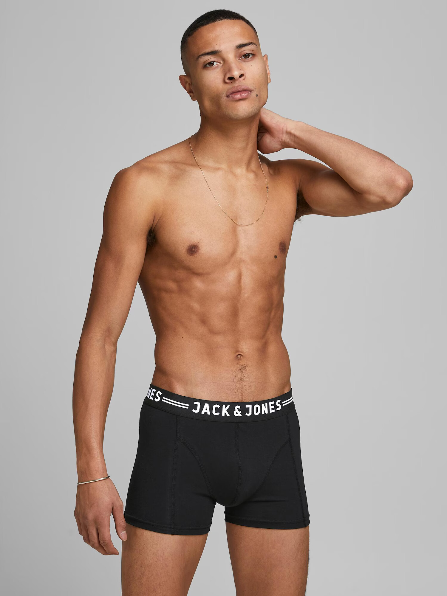 JACK & JONES Boxerky 'Sense' čierna / biela - Pepit.sk