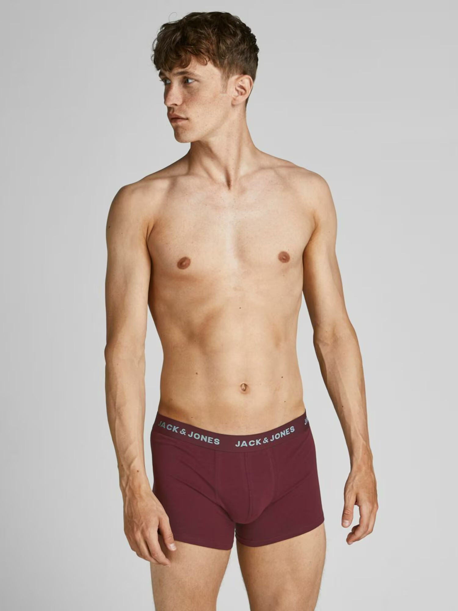 JACK & JONES Boxerky 'Simly' námornícka modrá / vínovo červená / čierna - Pepit.sk