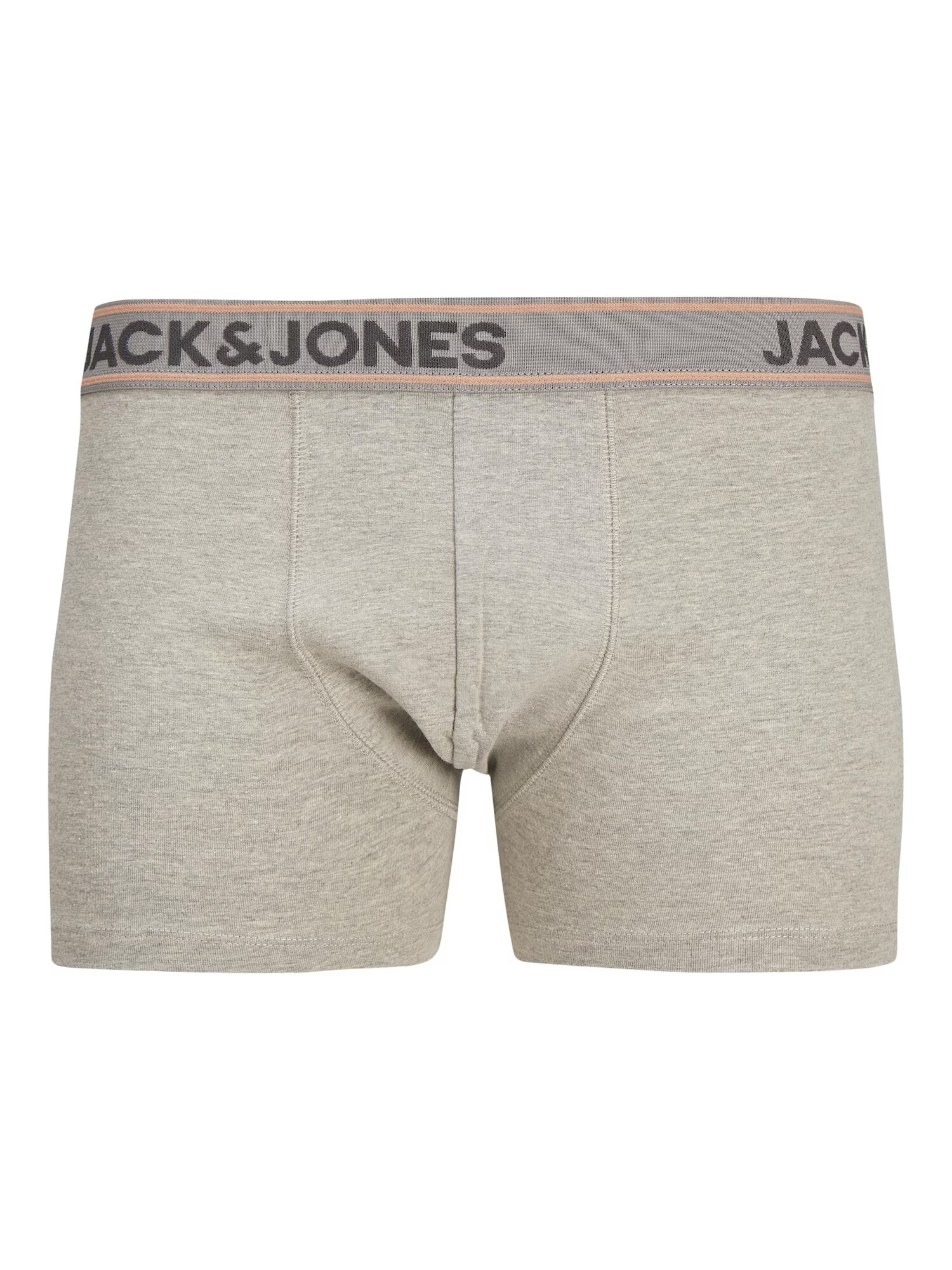 JACK & JONES Boxerky sivá melírovaná / oranžovo červená / čierna / biela - Pepit.sk