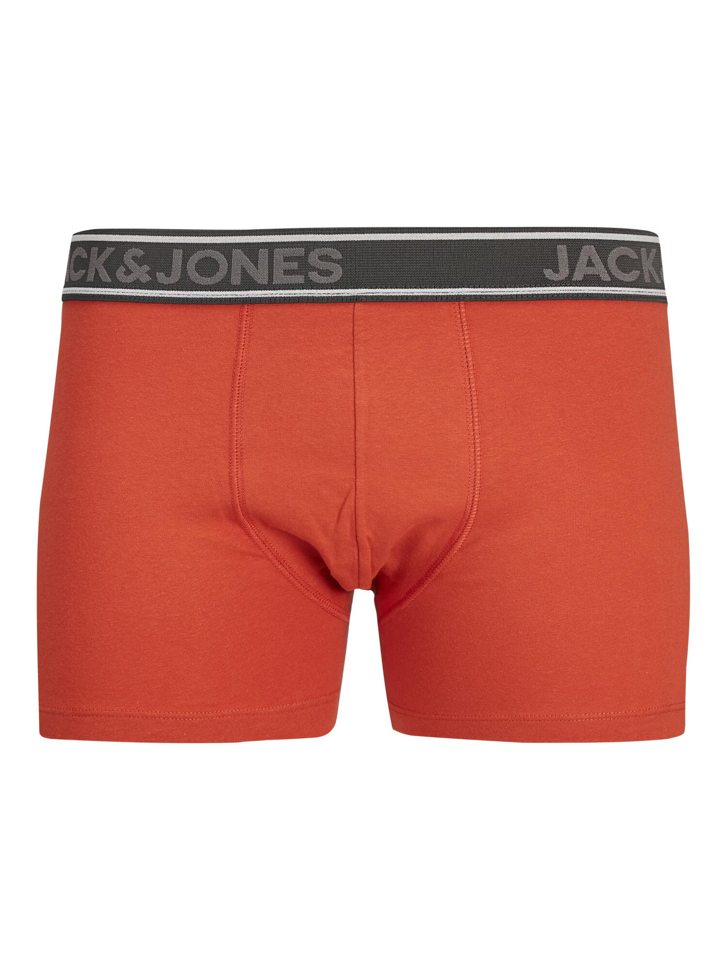 JACK & JONES Boxerky sivá melírovaná / oranžovo červená / čierna / biela - Pepit.sk