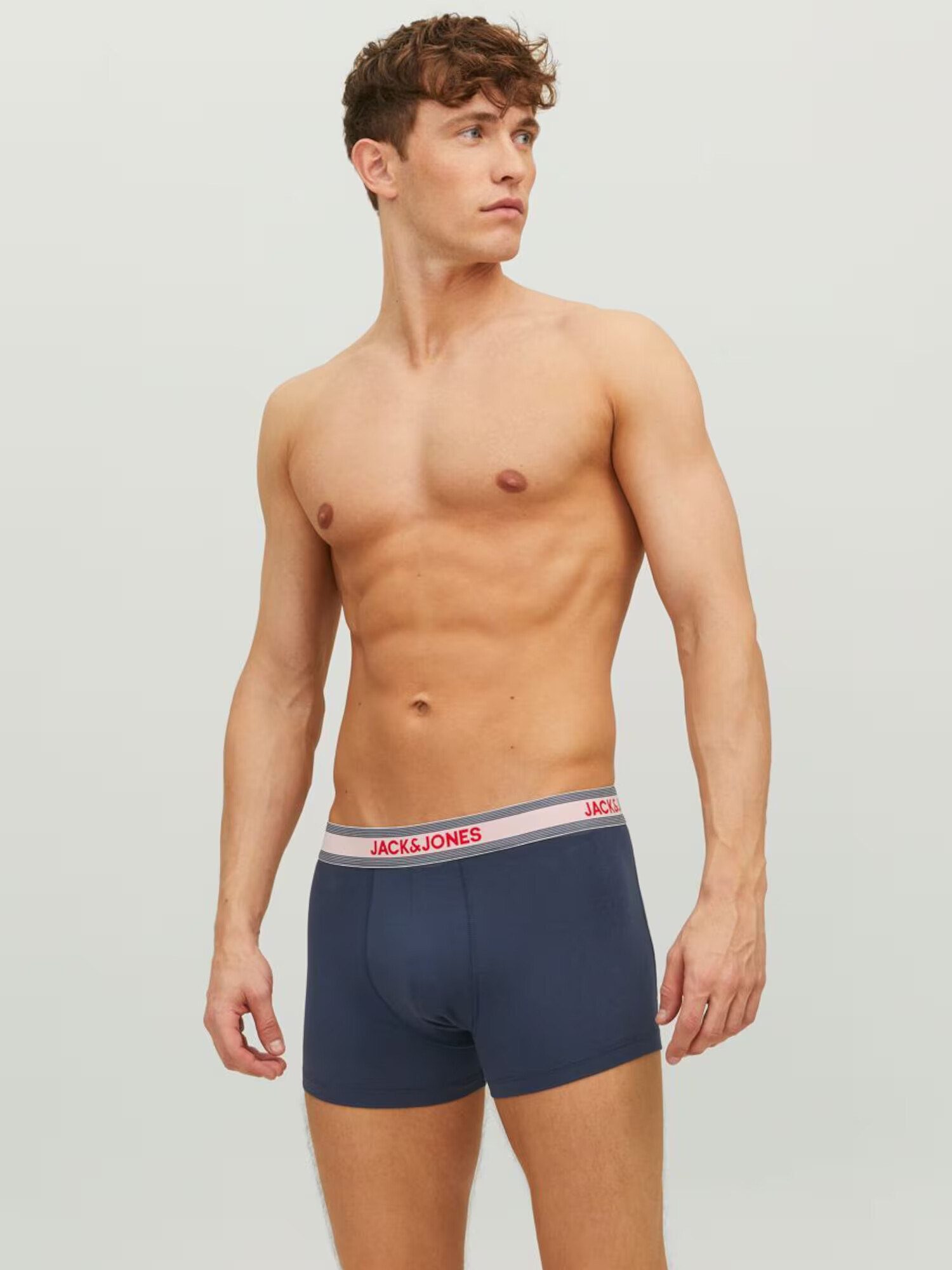 JACK & JONES Boxerky 'SKYLER' námornícka modrá / červená / čierna / biela - Pepit.sk