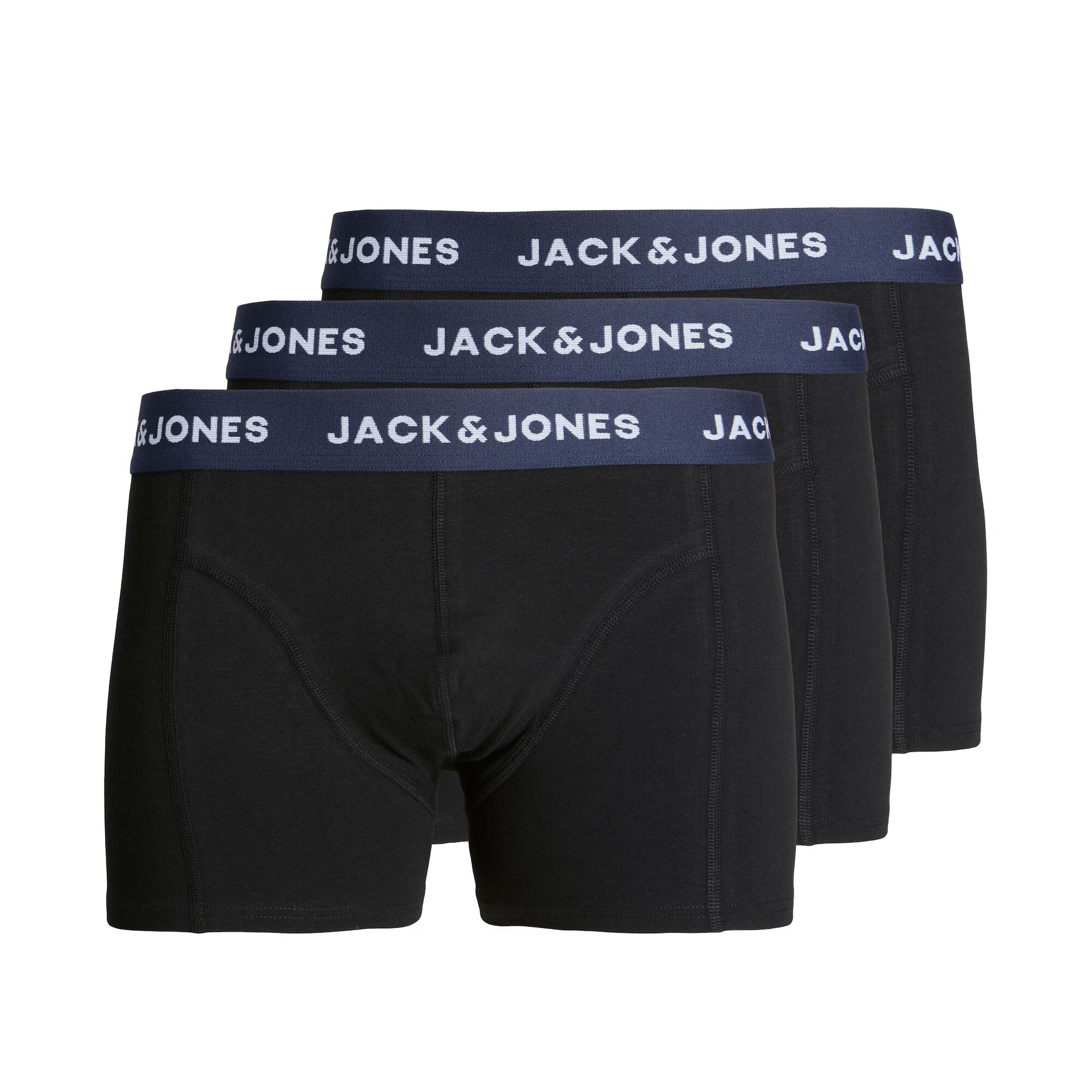 JACK & JONES Boxerky 'SOLID' námornícka modrá / čierna / biela - Pepit.sk