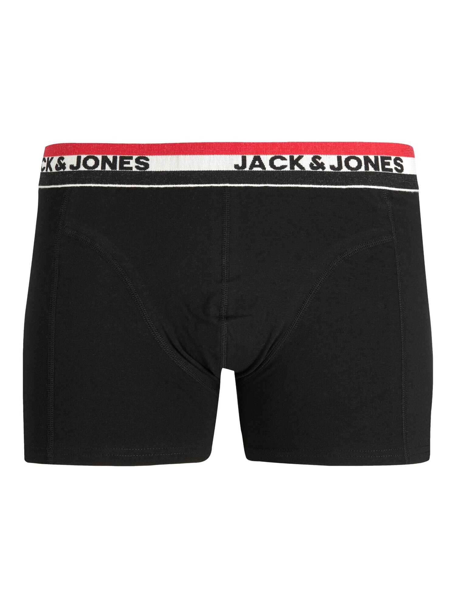 JACK & JONES Boxerky svetločervená / čierna / šedobiela - Pepit.sk