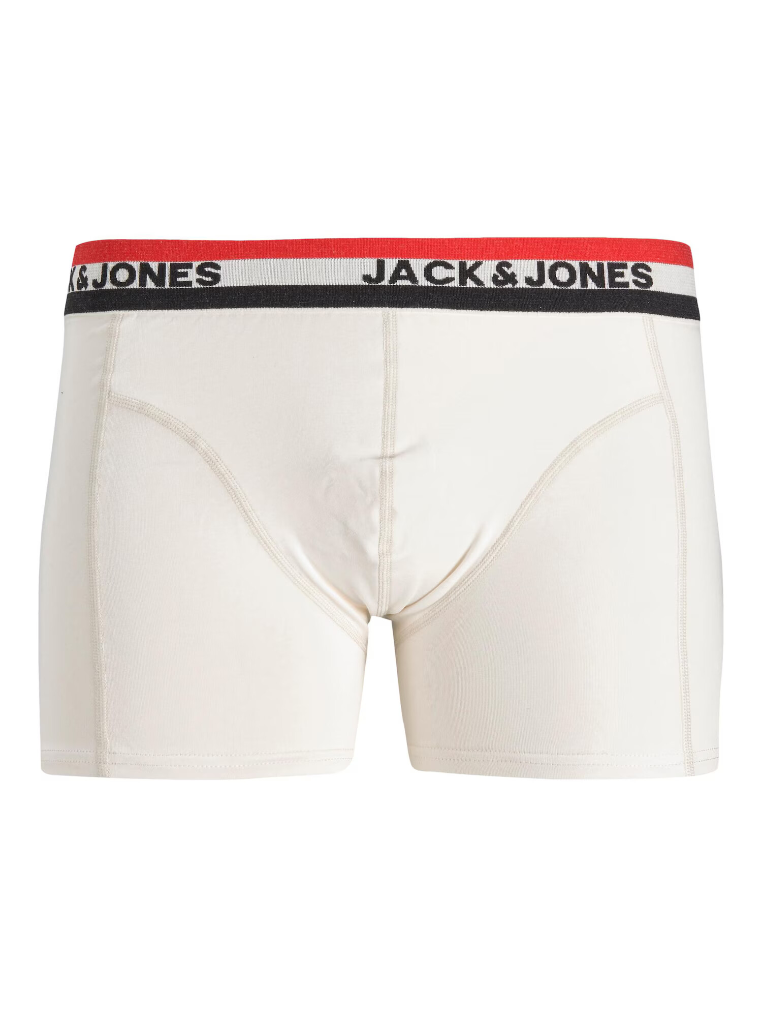 JACK & JONES Boxerky svetločervená / čierna / šedobiela - Pepit.sk