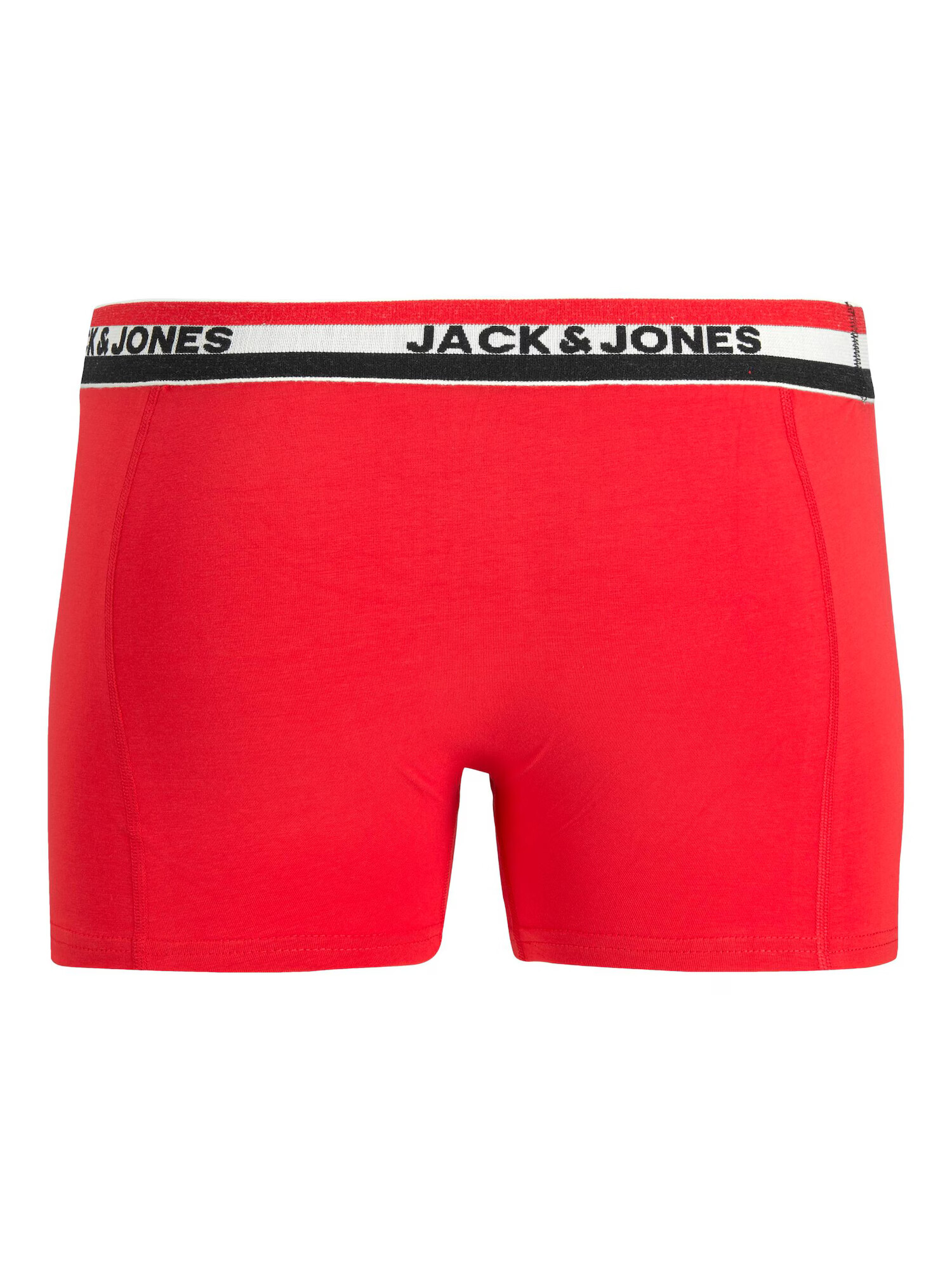 JACK & JONES Boxerky svetločervená / čierna / šedobiela - Pepit.sk