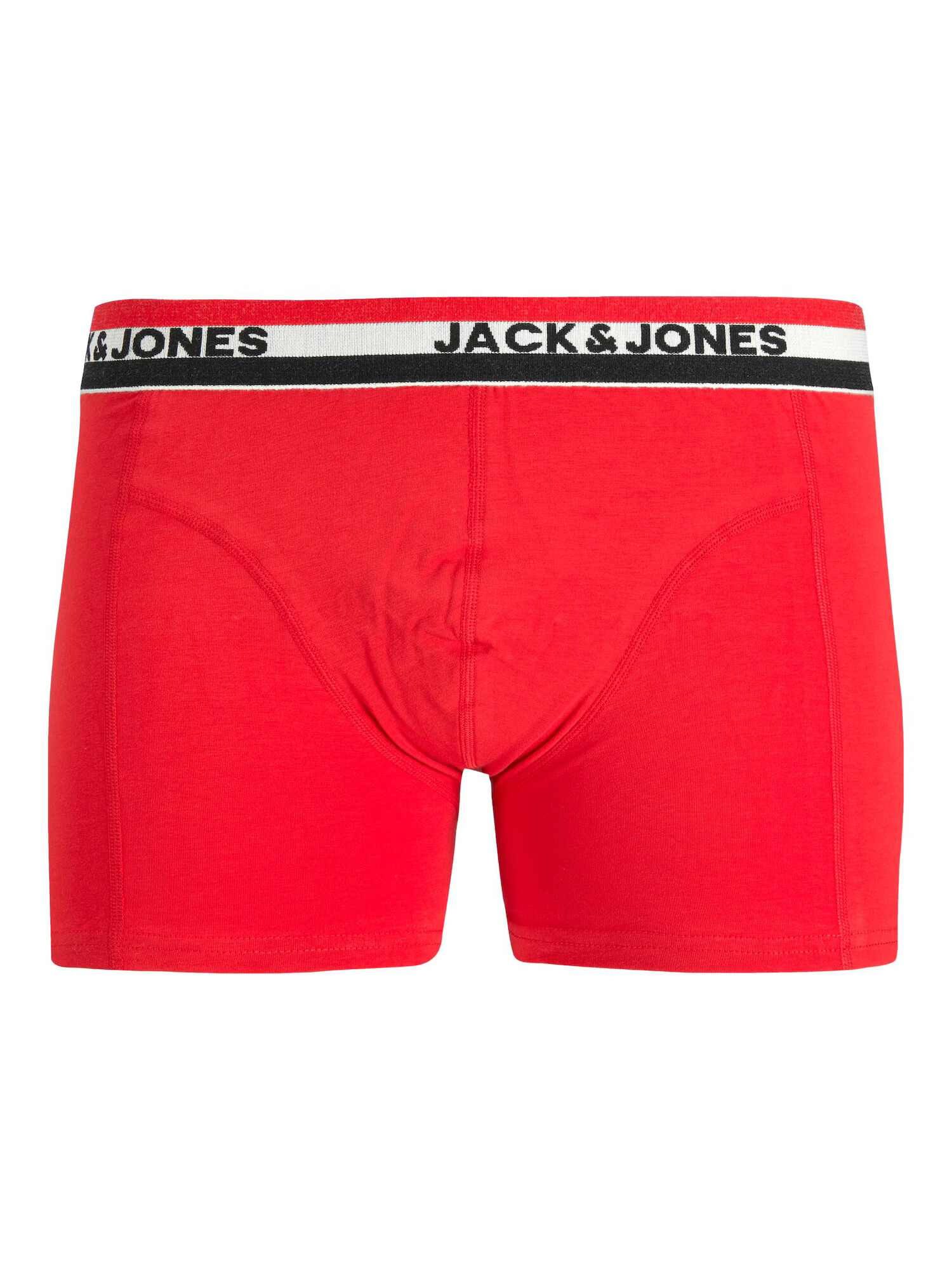 JACK & JONES Boxerky svetločervená / čierna / šedobiela - Pepit.sk