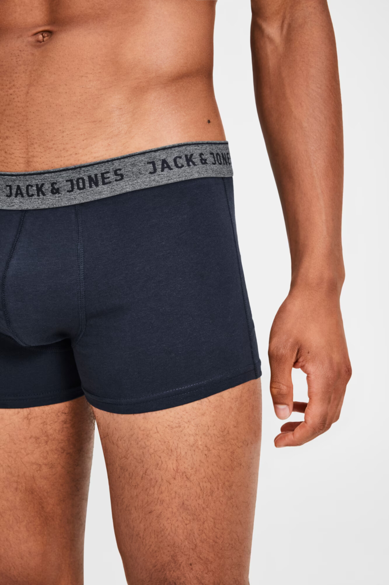 JACK & JONES Boxerky 'Vincent' námornícka modrá / sivá melírovaná - Pepit.sk