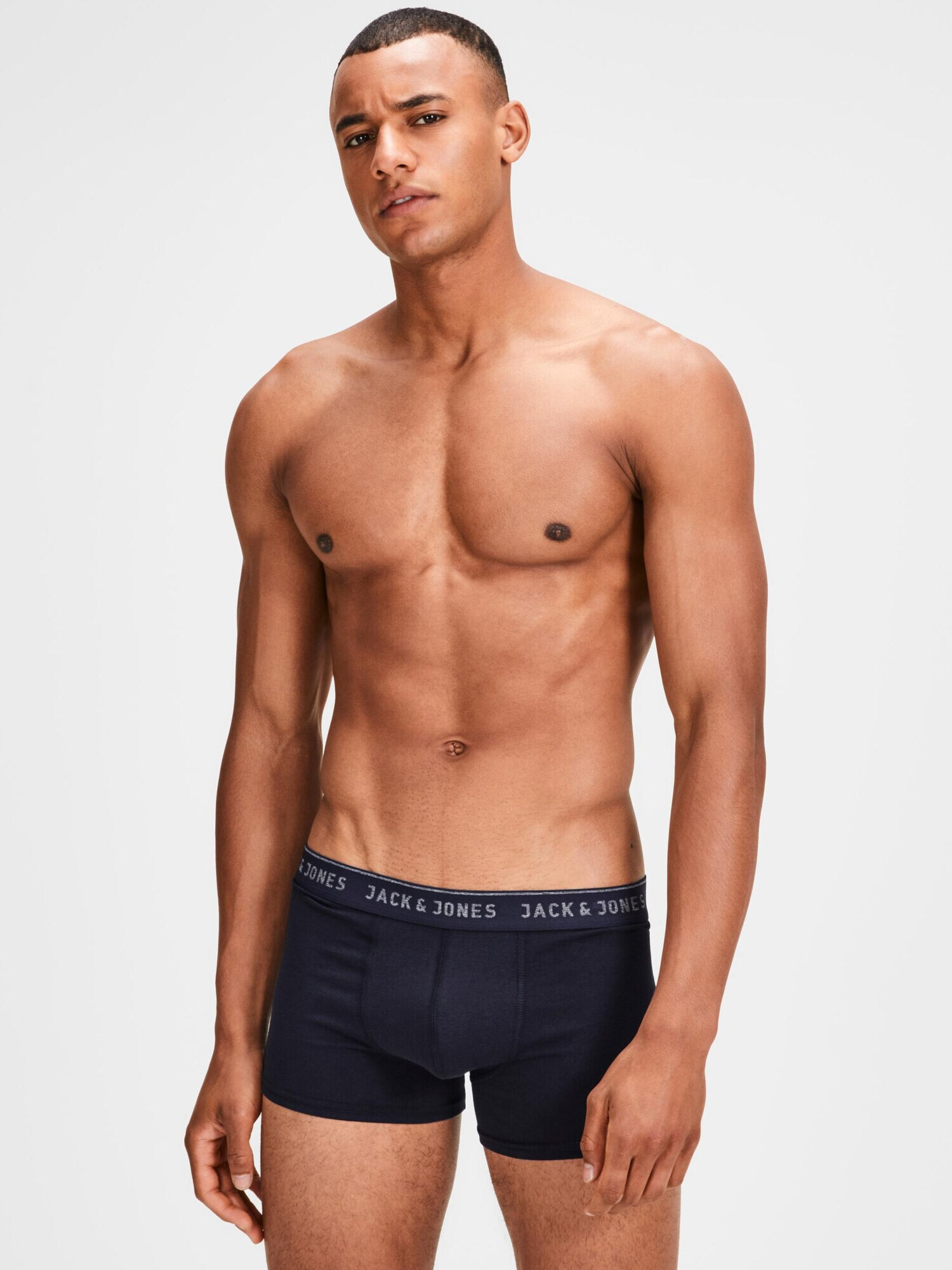 JACK & JONES Boxerky 'Vincent' námornícka modrá / sivá melírovaná - Pepit.sk