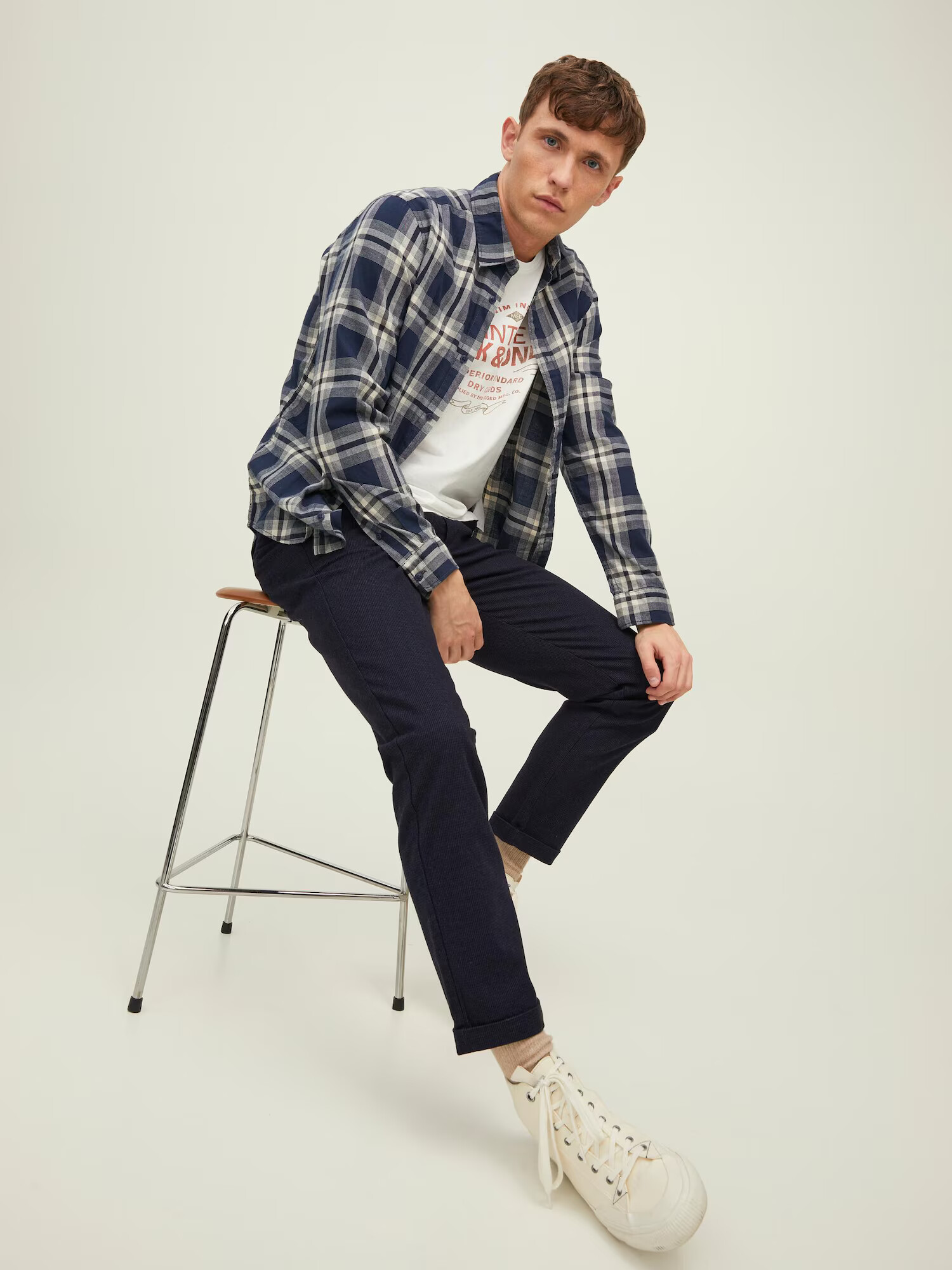 JACK & JONES Nohavice 'Ollie' námornícka modrá - Pepit.sk