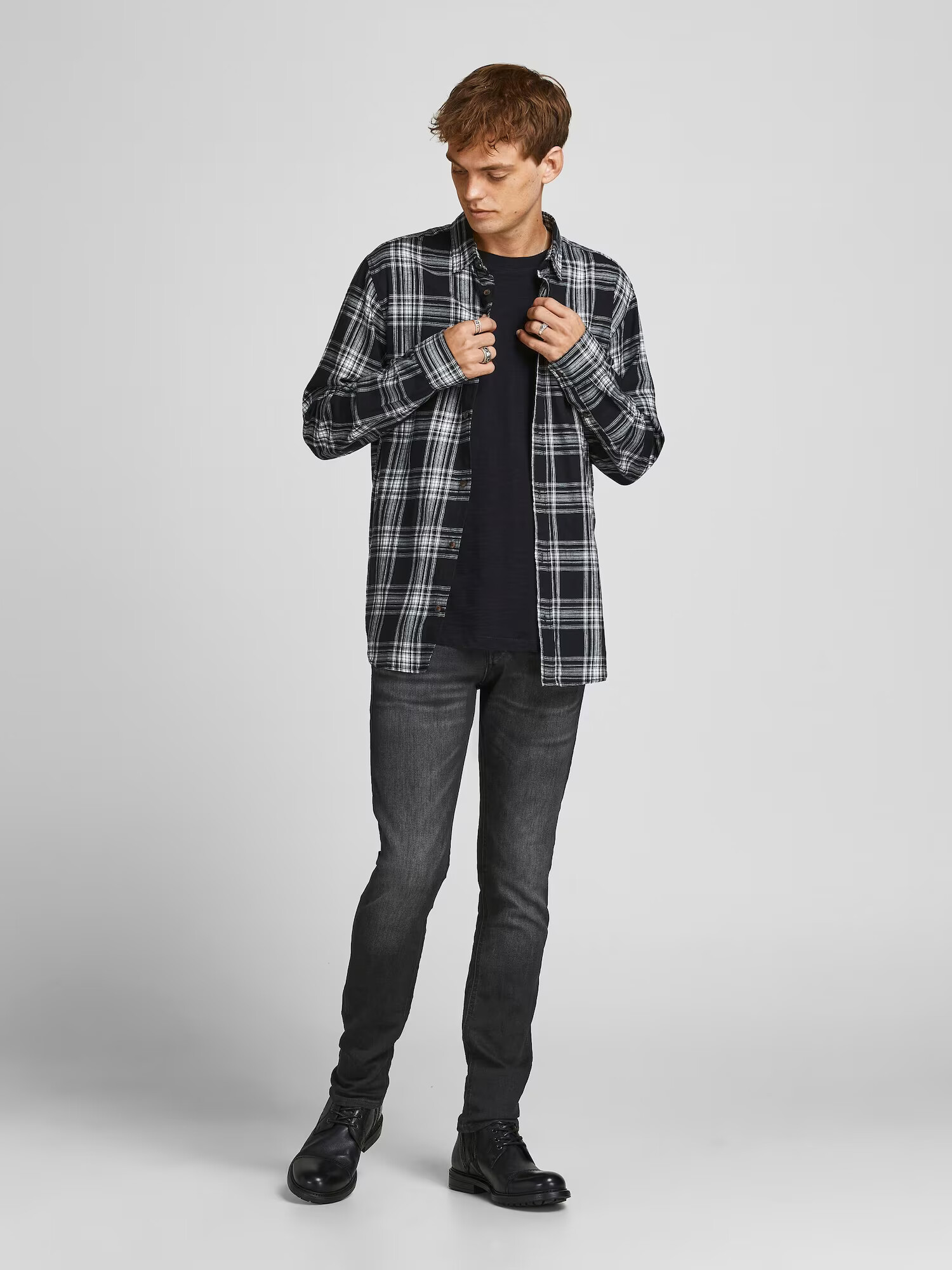 JACK & JONES Džínsy 'Glenn' čierny denim - Pepit.sk