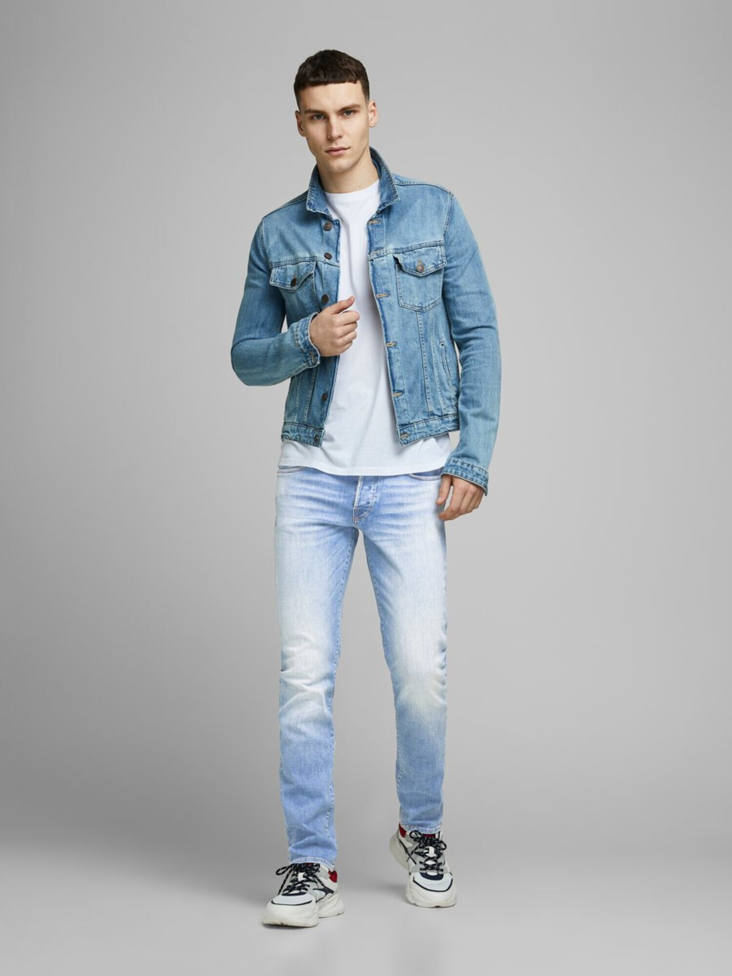 JACK & JONES Džínsy 'Glenn' modrá - Pepit.sk