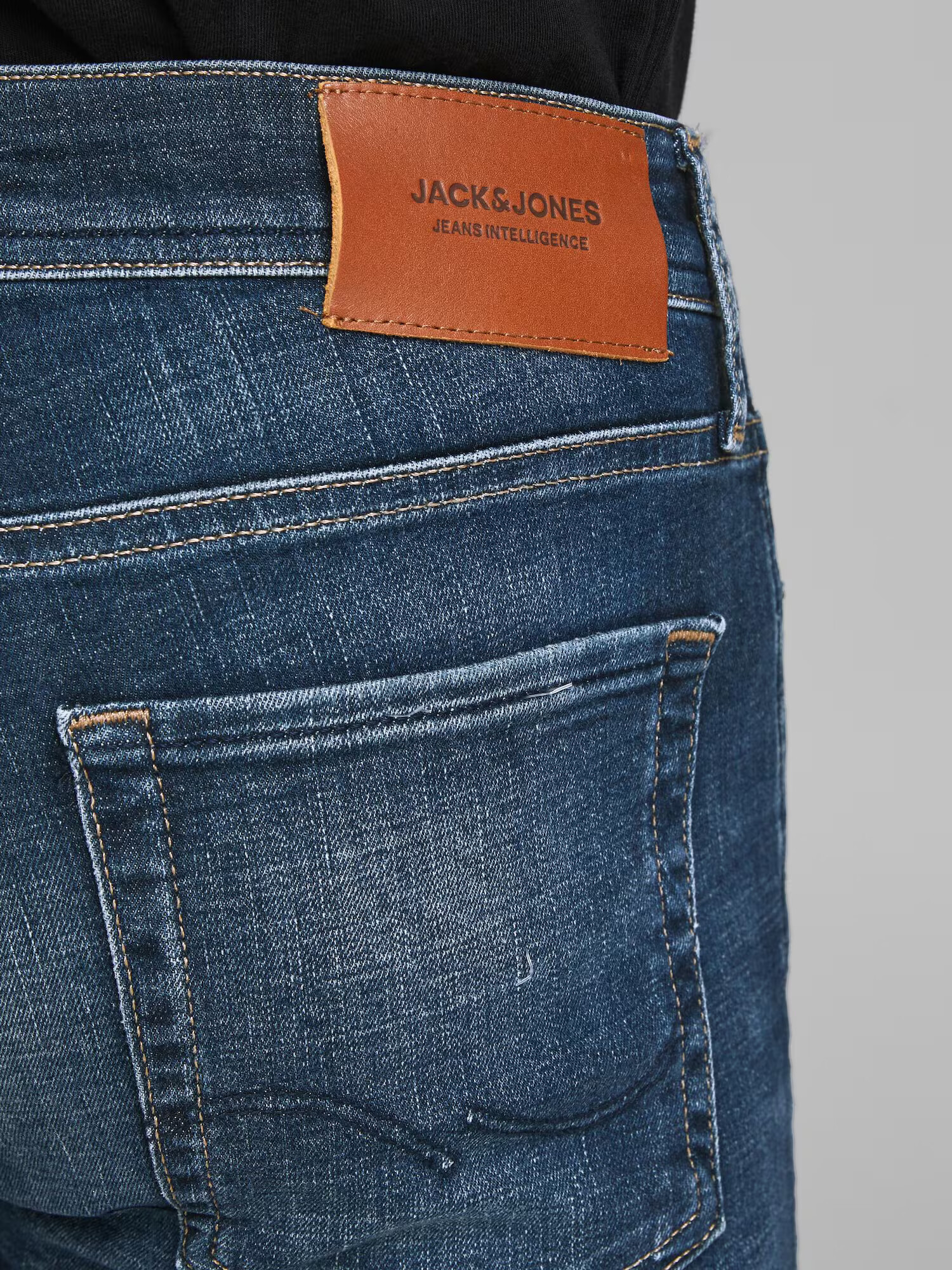 JACK & JONES Džínsy 'Liam' modrá denim / hnedá - Pepit.sk