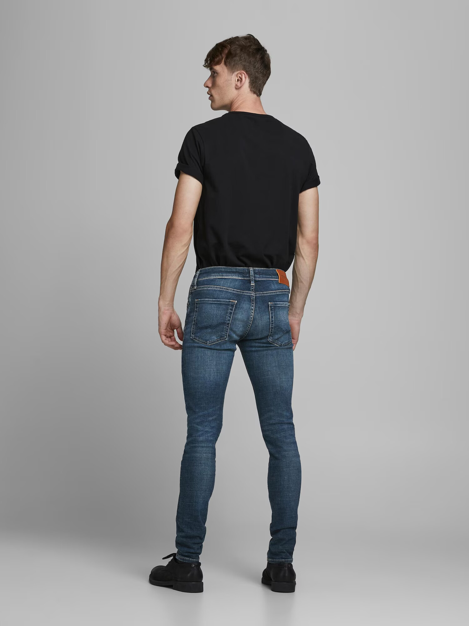 JACK & JONES Džínsy 'Liam' modrá denim / hnedá - Pepit.sk