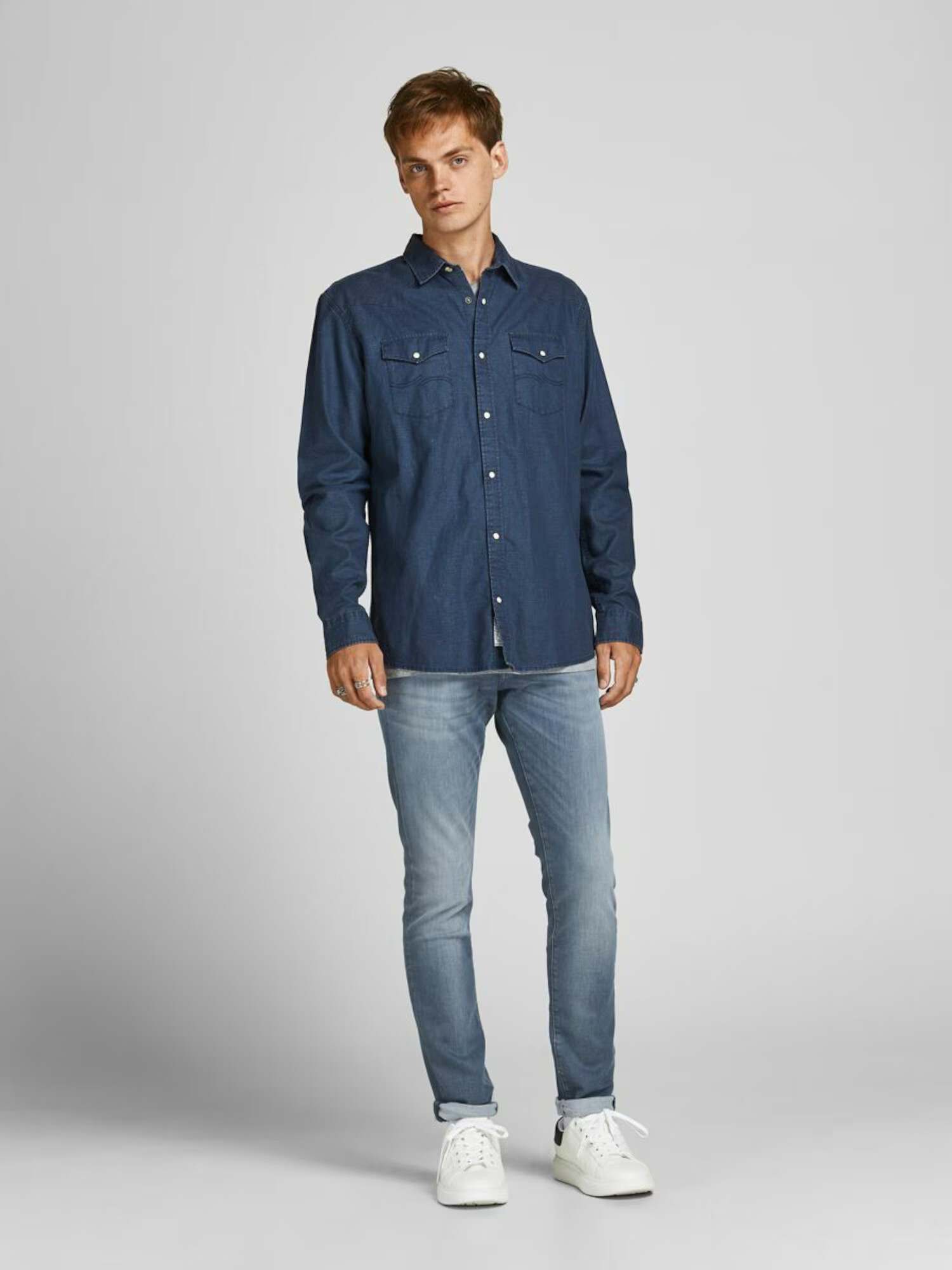 JACK & JONES Džínsy 'Glenn' modrosivá - Pepit.sk