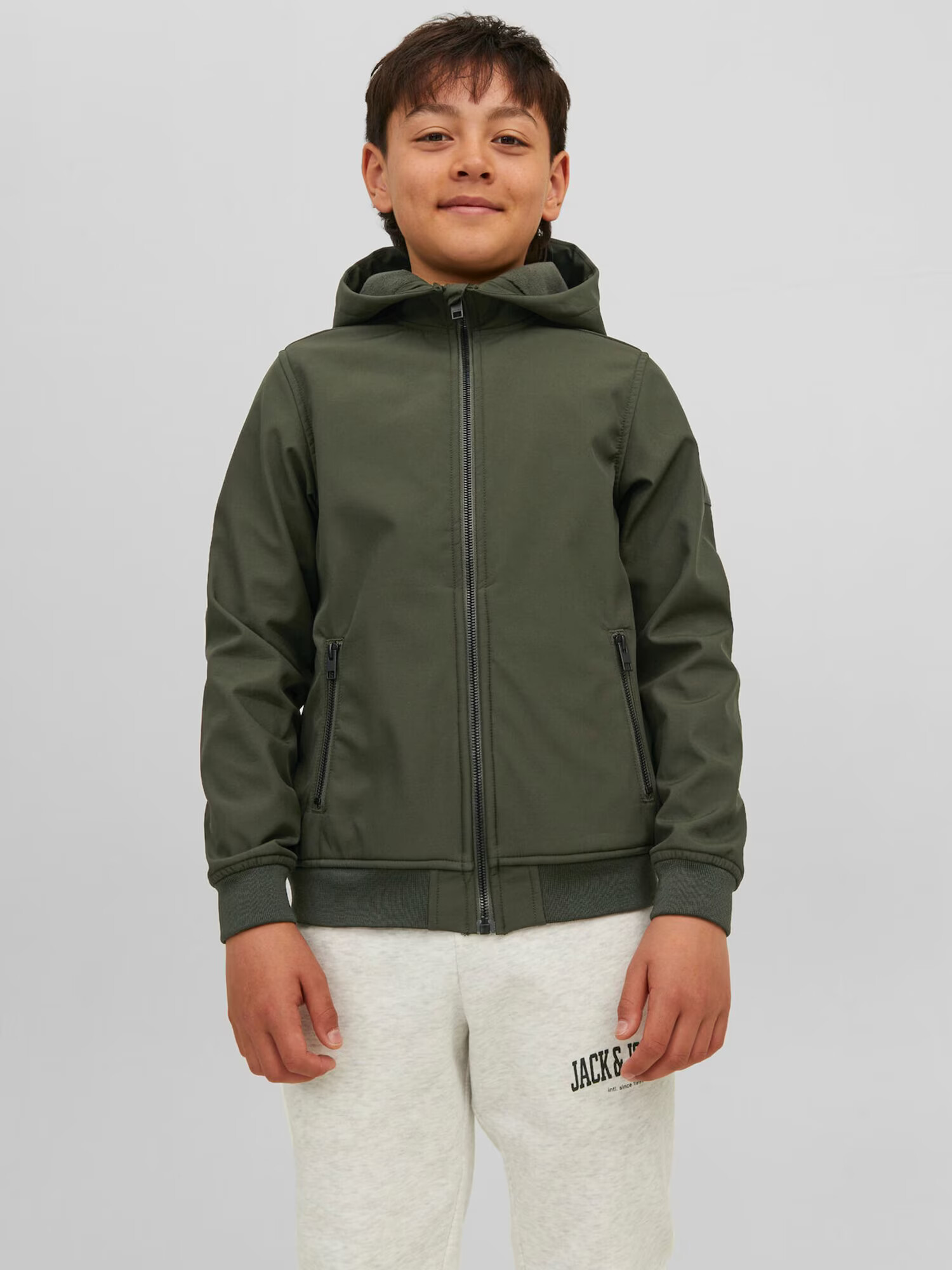 Jack & Jones Junior Funkčná bunda kaki - Pepit.sk