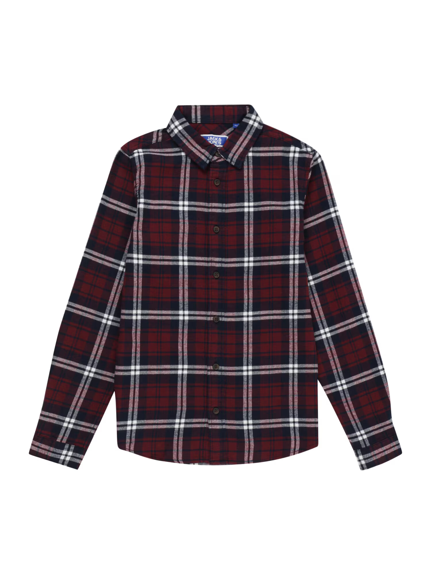 Jack & Jones Junior Košeľa námornícka modrá / vínovo červená / biela - Pepit.sk