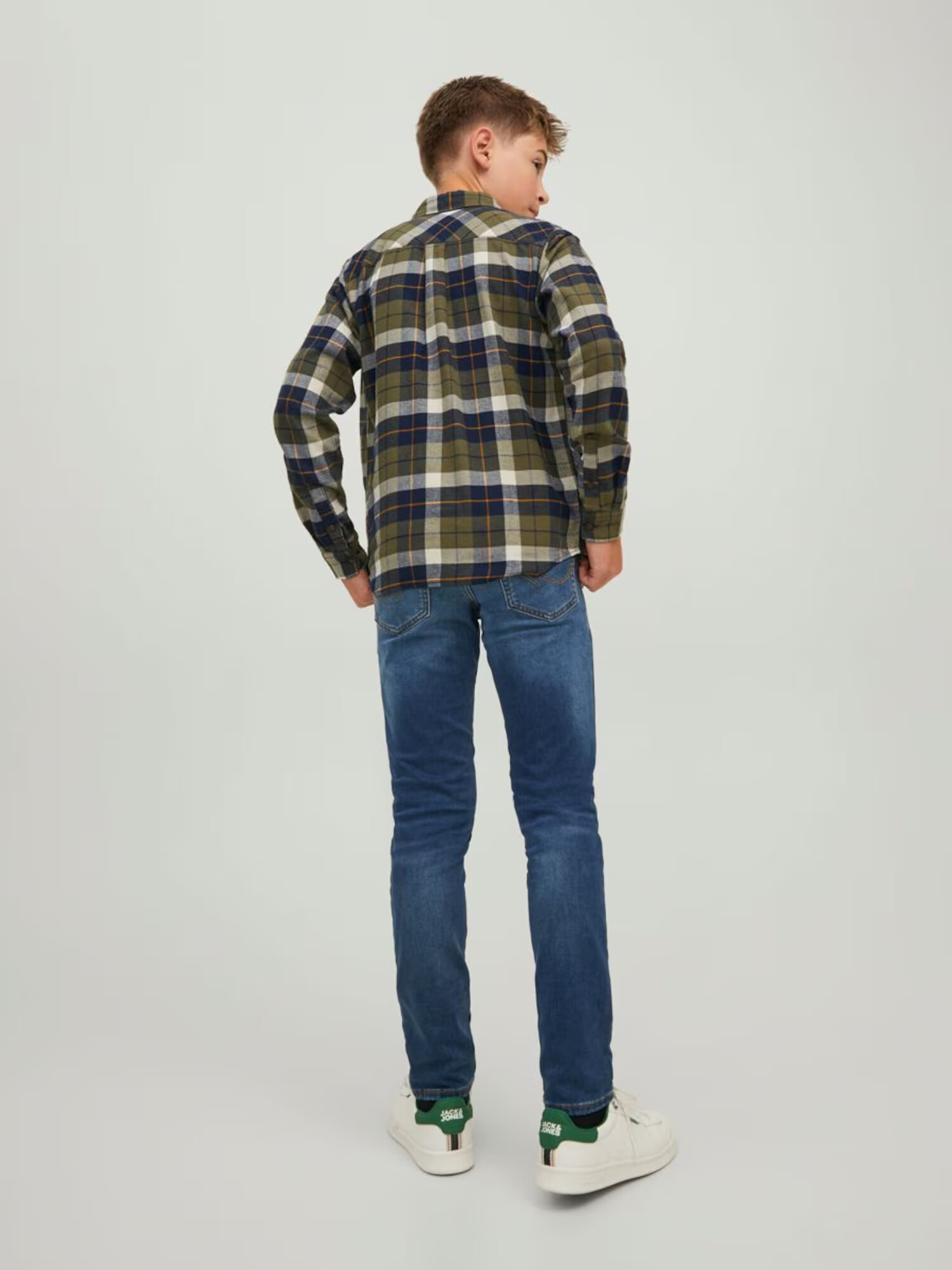 Jack & Jones Junior Košeľa 'Owen' modrá / zelená / oranžová / biela - Pepit.sk