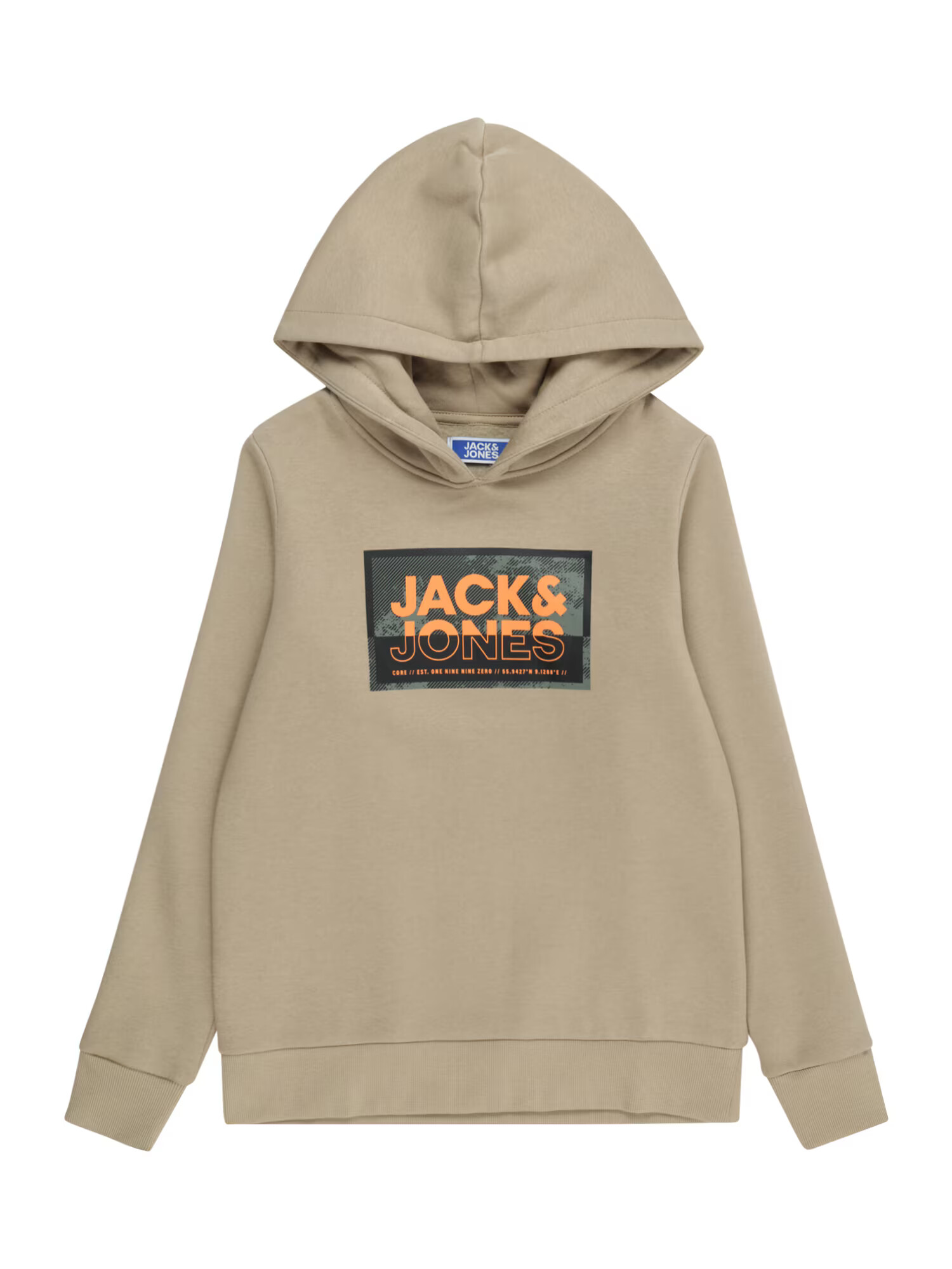 Jack & Jones Junior Mikina 'LOGAN' tmavobéžová / kaki / oranžová / čierna - Pepit.sk