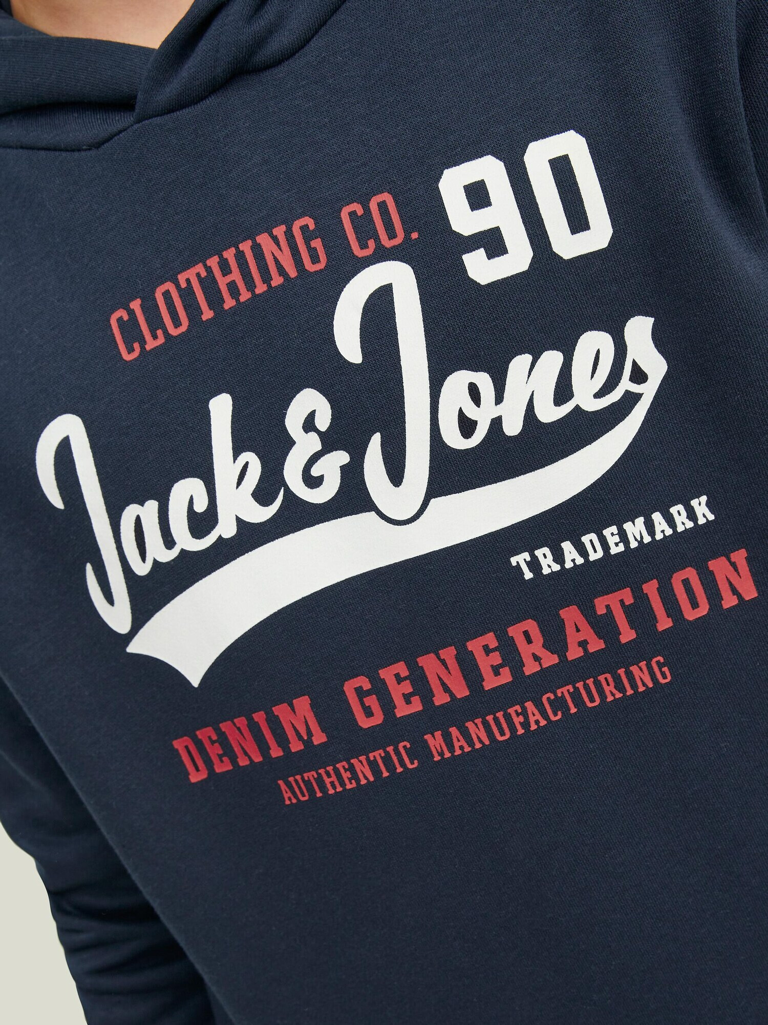 Jack & Jones Junior Mikina tmavomodrá / červená / biela - Pepit.sk