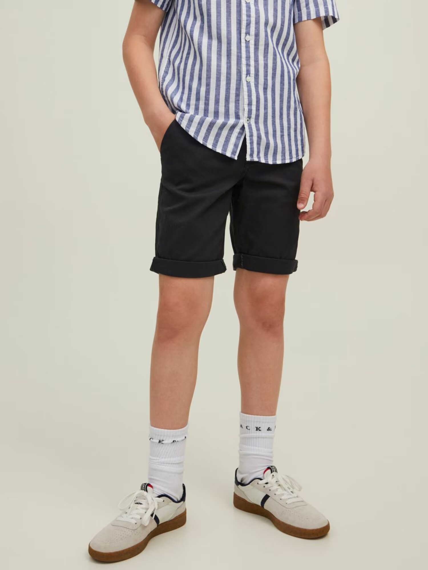 Jack & Jones Junior Nohavice 'DAVE' čierna - Pepit.sk