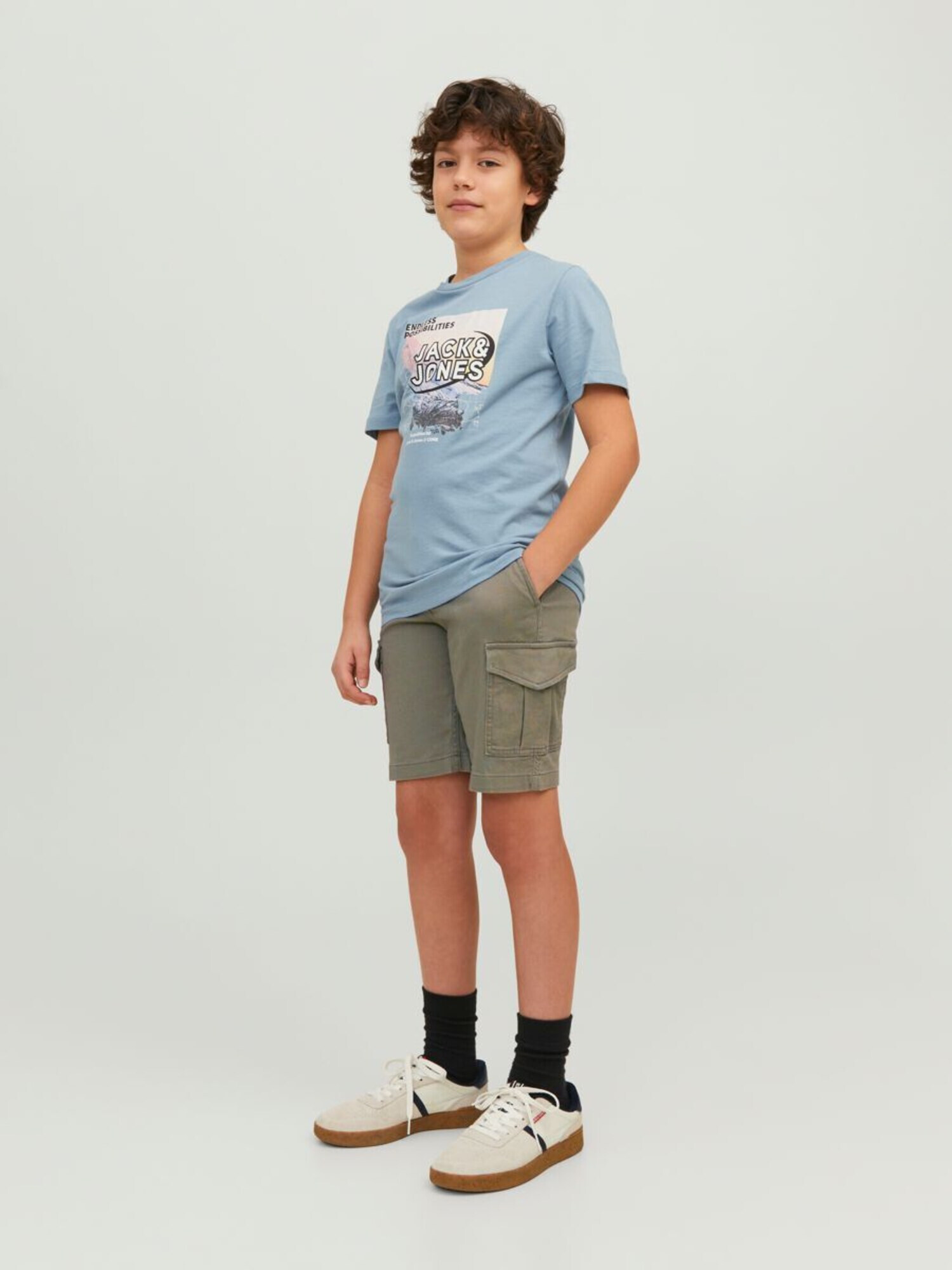 Jack & Jones Junior Nohavice 'JOE' kaki - Pepit.sk