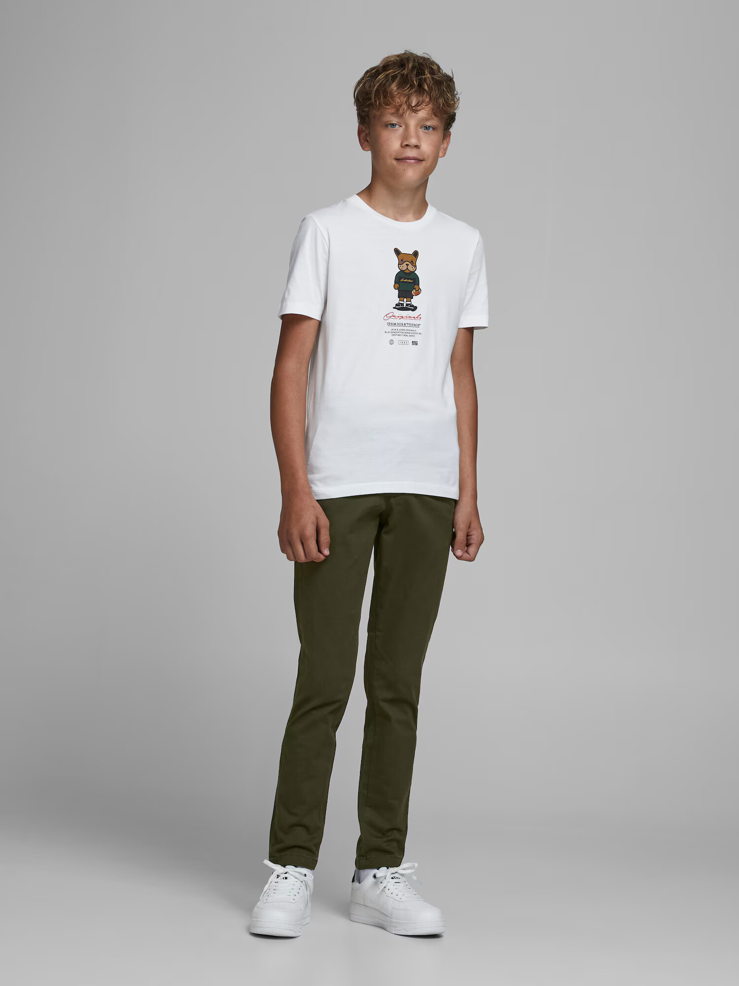 Jack & Jones Junior Nohavice kaki - Pepit.sk