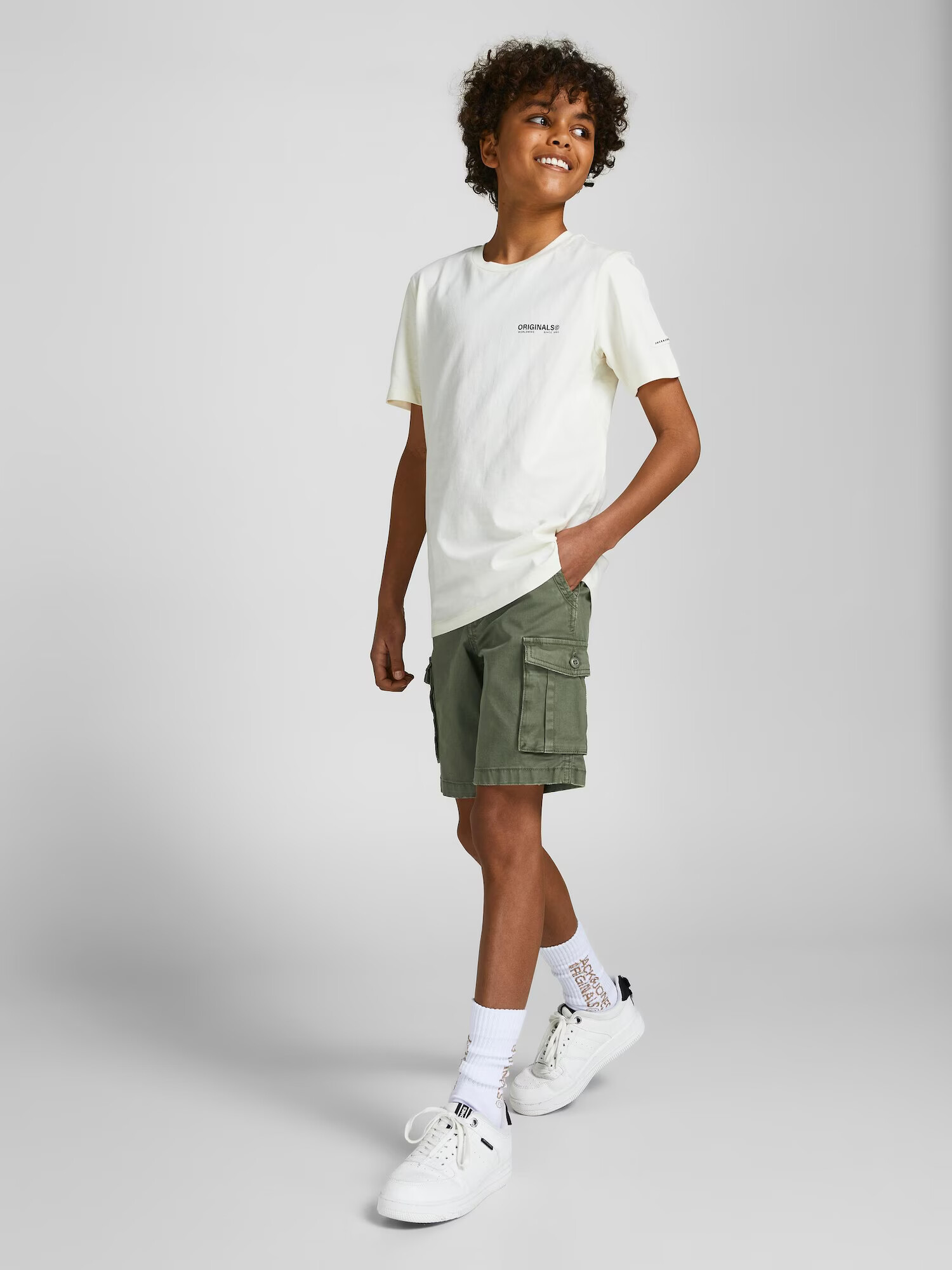 Jack & Jones Junior Nohavice kaki - Pepit.sk