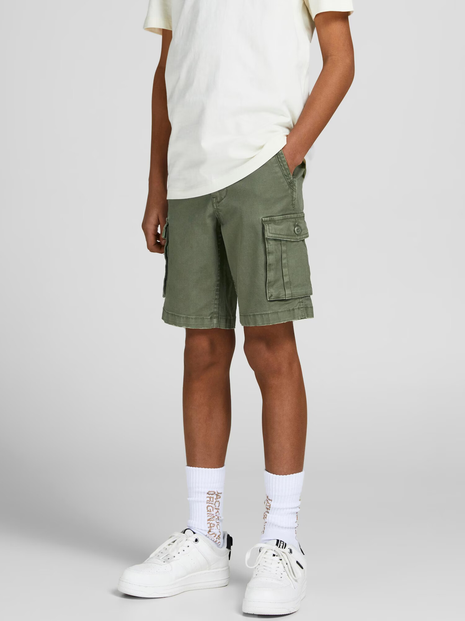 Jack & Jones Junior Nohavice kaki - Pepit.sk