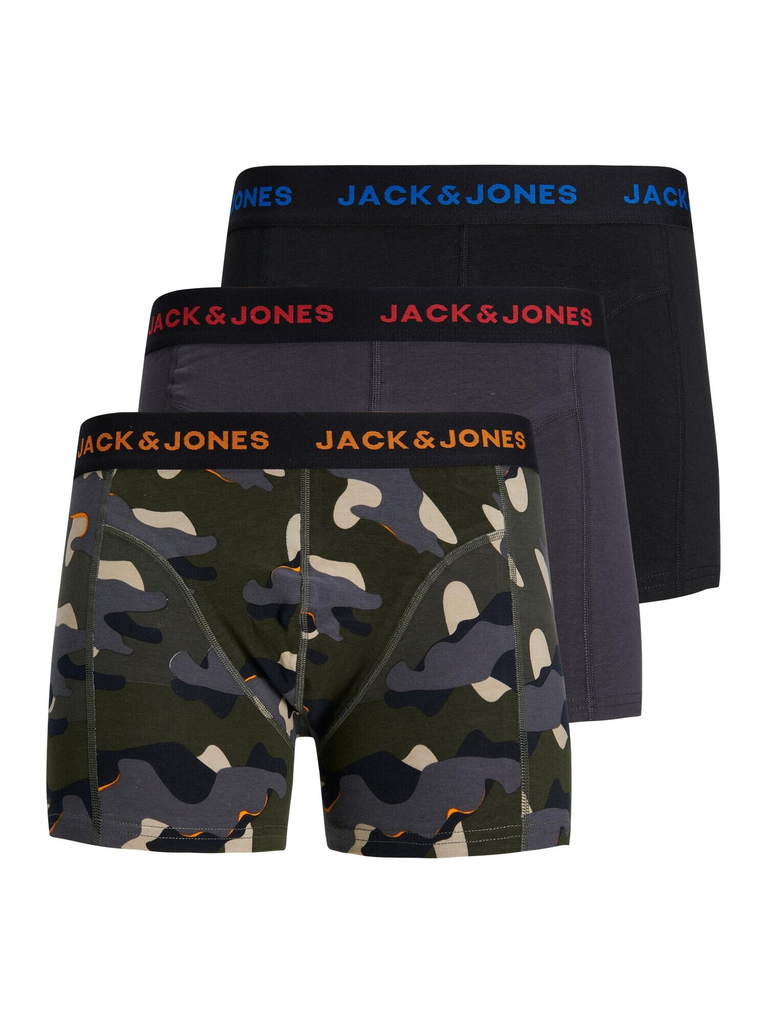 Jack & Jones Junior Nohavičky 'Cramp' tmavosivá / tmavozelená / oranžová / čierna - Pepit.sk