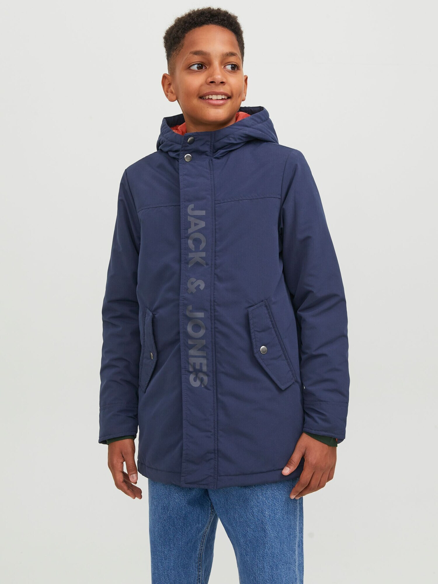 Jack & Jones Junior Prechodná bunda modrá - Pepit.sk