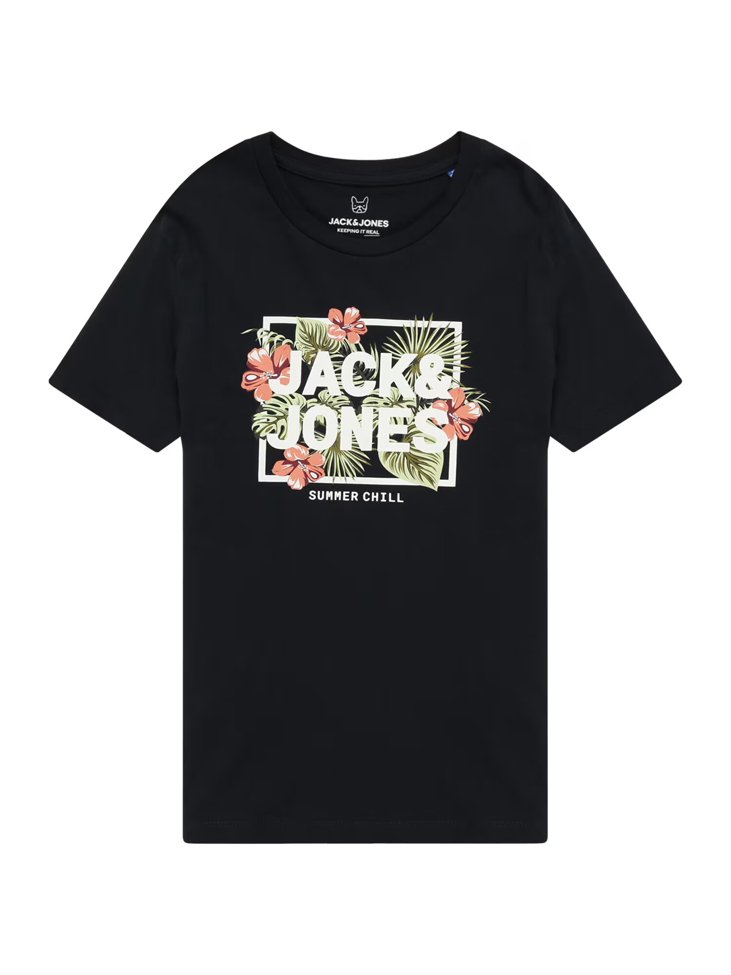 Jack & Jones Junior Tričko 'BECS' námornícka modrá / zelená / ružová / biela - Pepit.sk