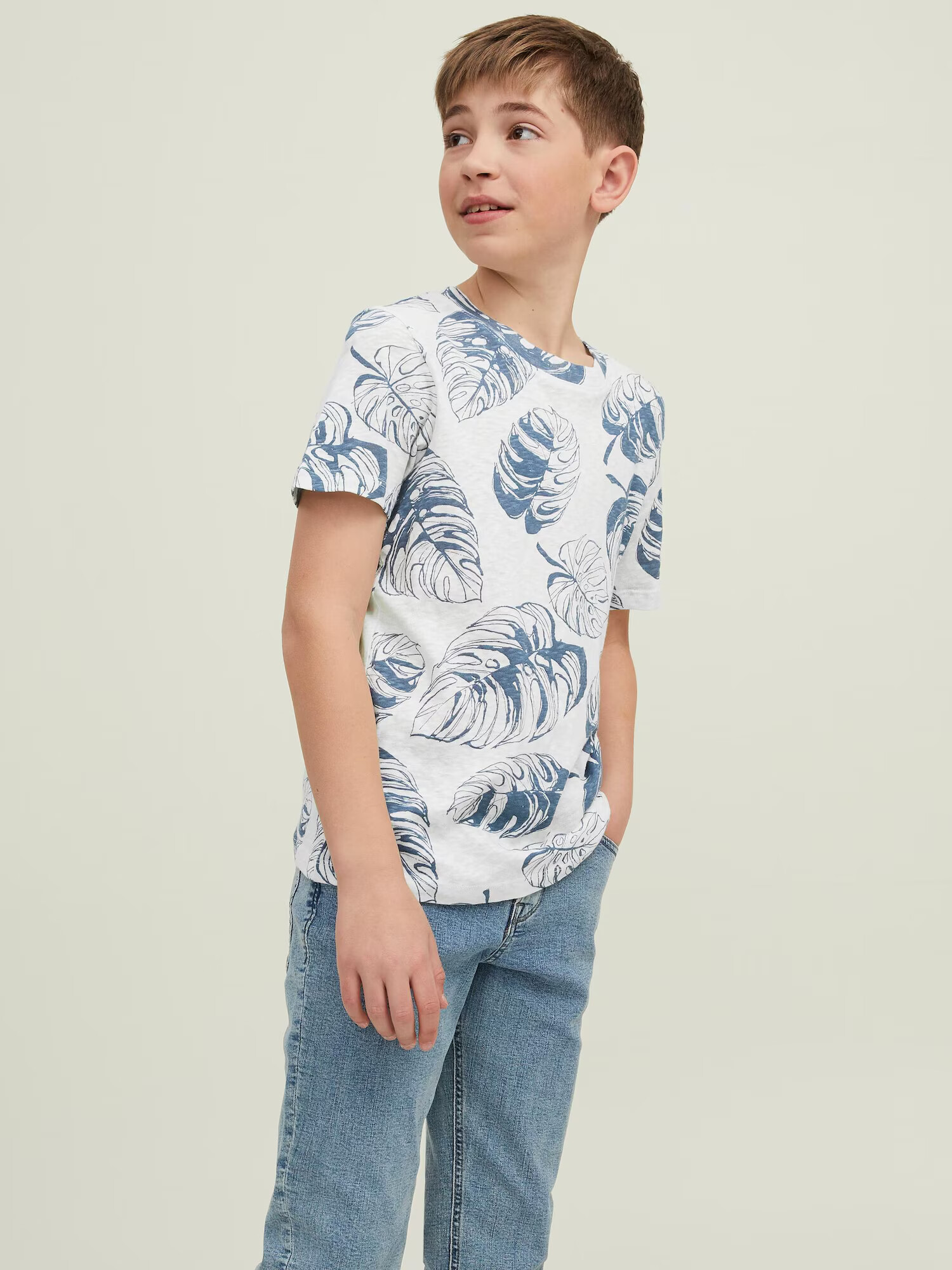 Jack & Jones Junior Tričko 'Breezy' námornícka modrá / biela - Pepit.sk