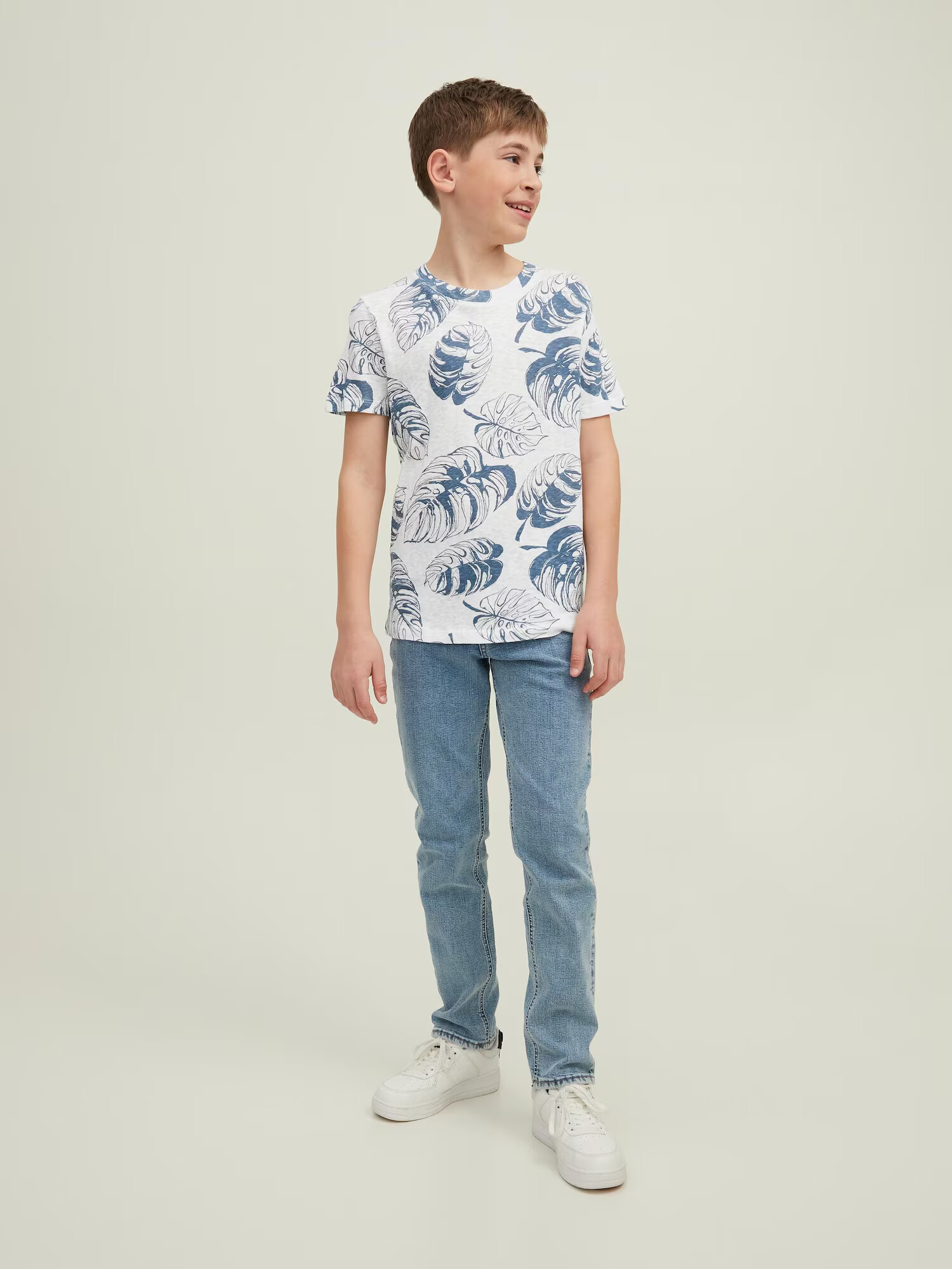 Jack & Jones Junior Tričko 'Breezy' námornícka modrá / biela - Pepit.sk