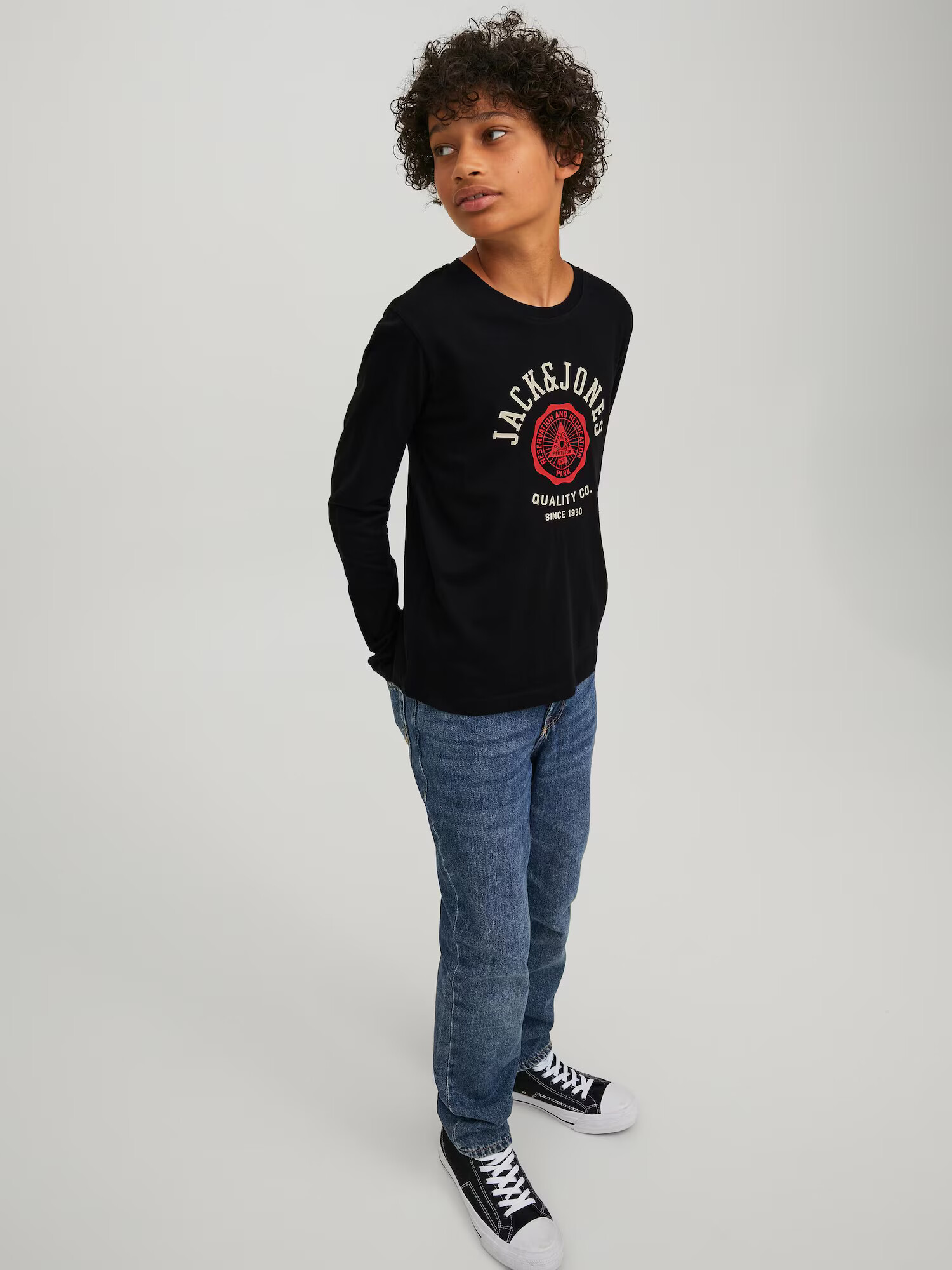 Jack & Jones Junior Tričko červená / čierna / biela - Pepit.sk