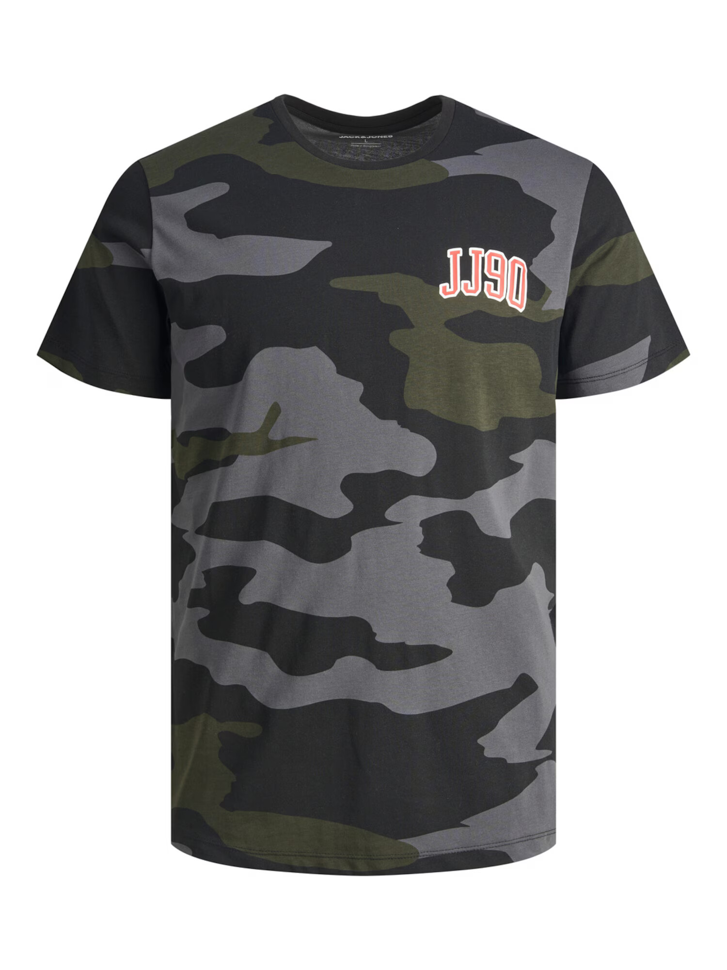 Jack & Jones Junior Tričko 'CONAN CAMO' sivá / olivová / červená / čierna / biela - Pepit.sk