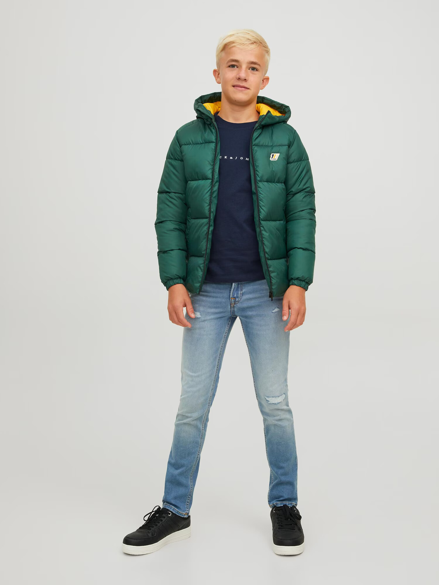 Jack & Jones Junior Tričko 'Copenhagen' námornícka modrá / biela - Pepit.sk