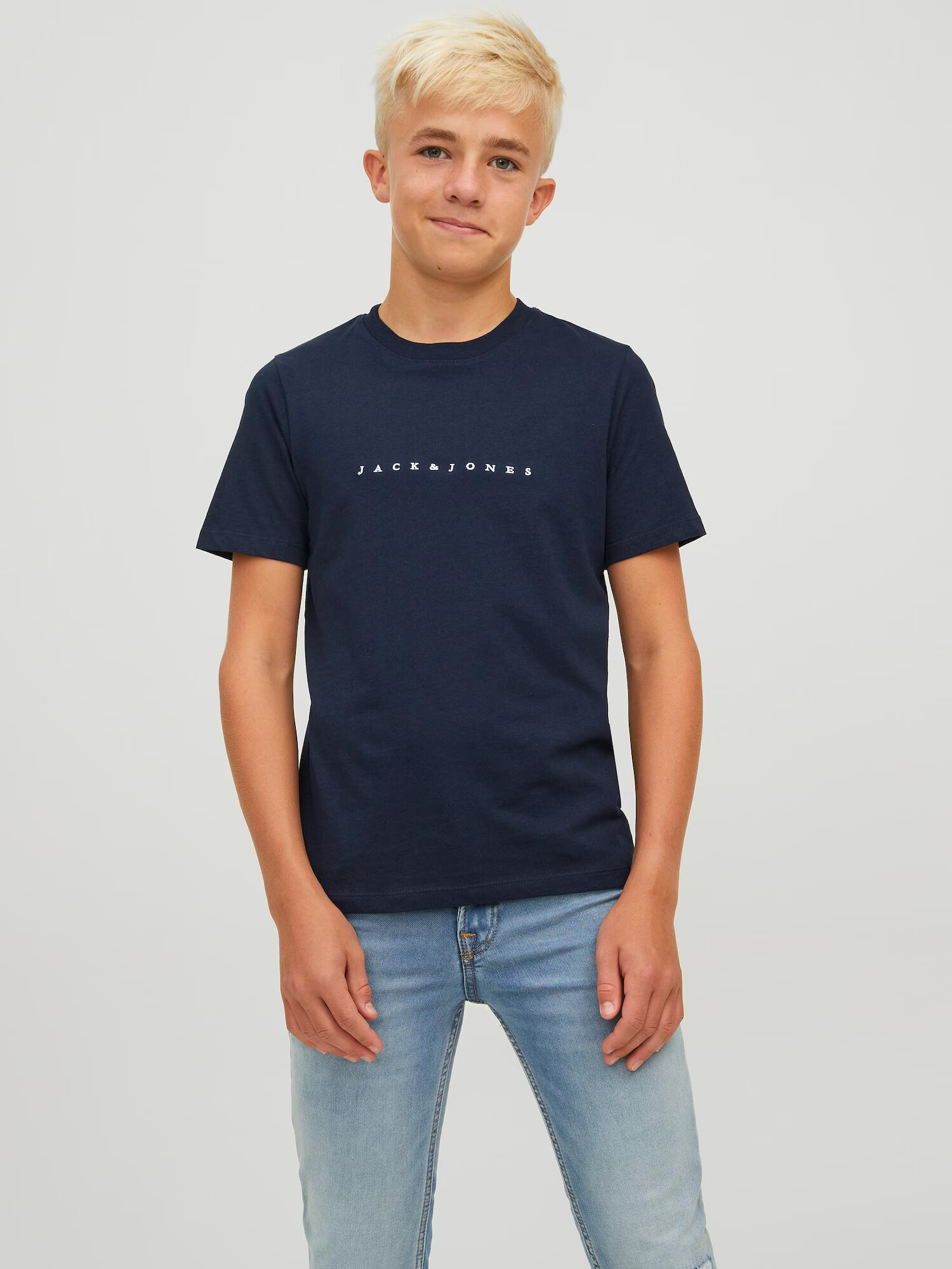 Jack & Jones Junior Tričko 'Copenhagen' námornícka modrá / biela - Pepit.sk