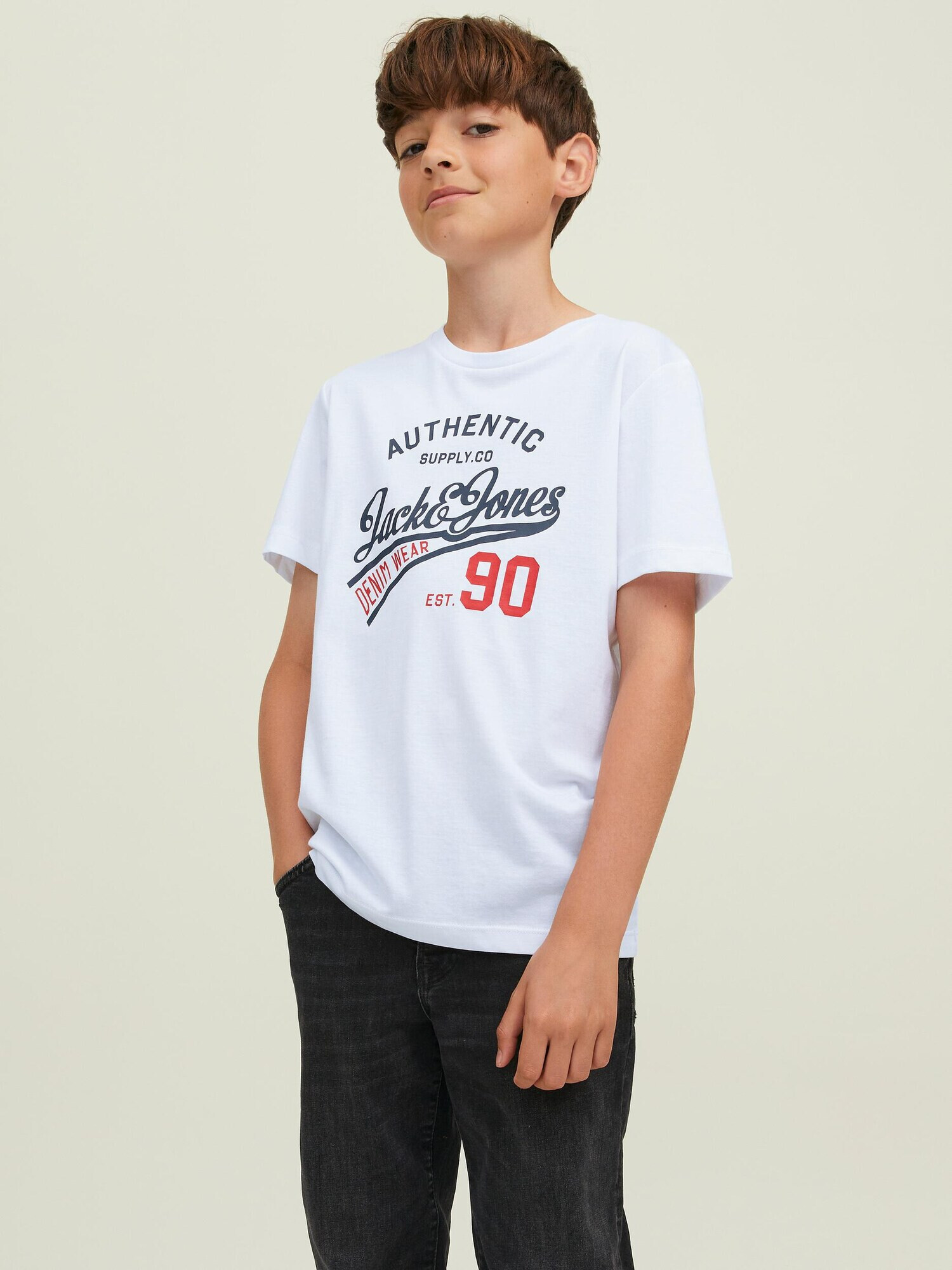 Jack & Jones Junior Tričko 'Ethan' námornícka modrá / červená / čierna / biela - Pepit.sk