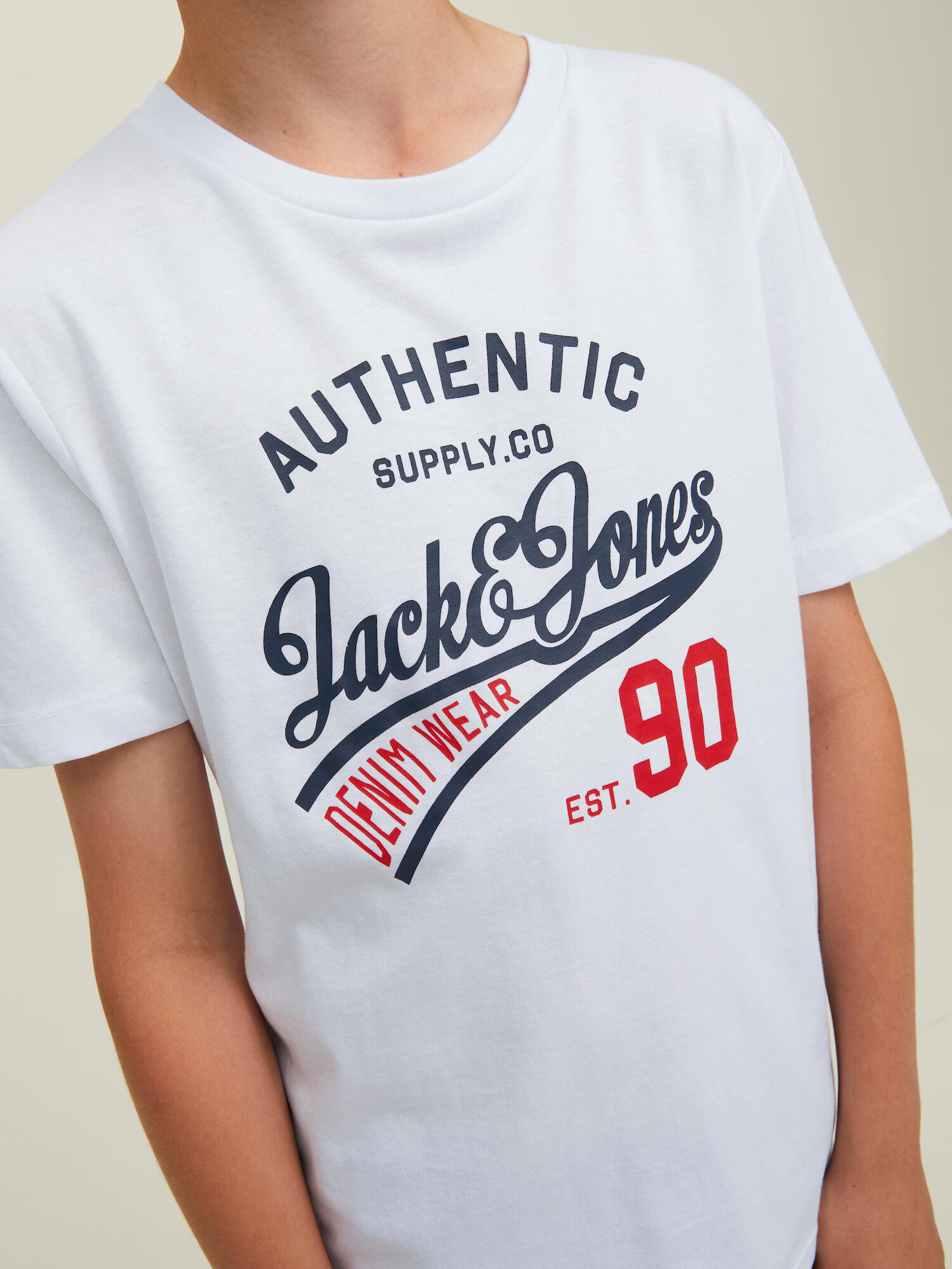 Jack & Jones Junior Tričko 'Ethan' námornícka modrá / červená / čierna / biela - Pepit.sk