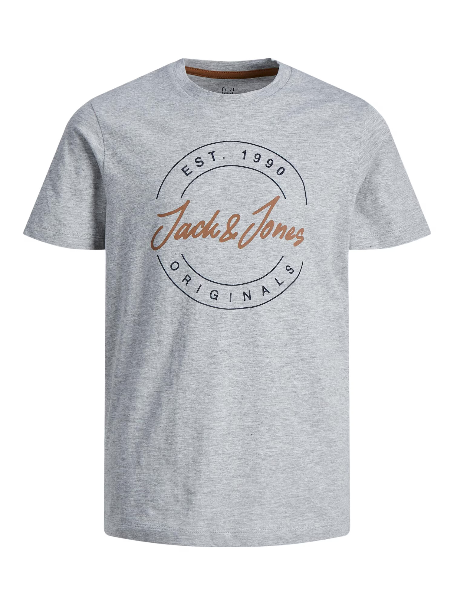 Jack & Jones Junior Tričko 'Jerry' námornícka modrá / hnedá / svetlosivá - Pepit.sk