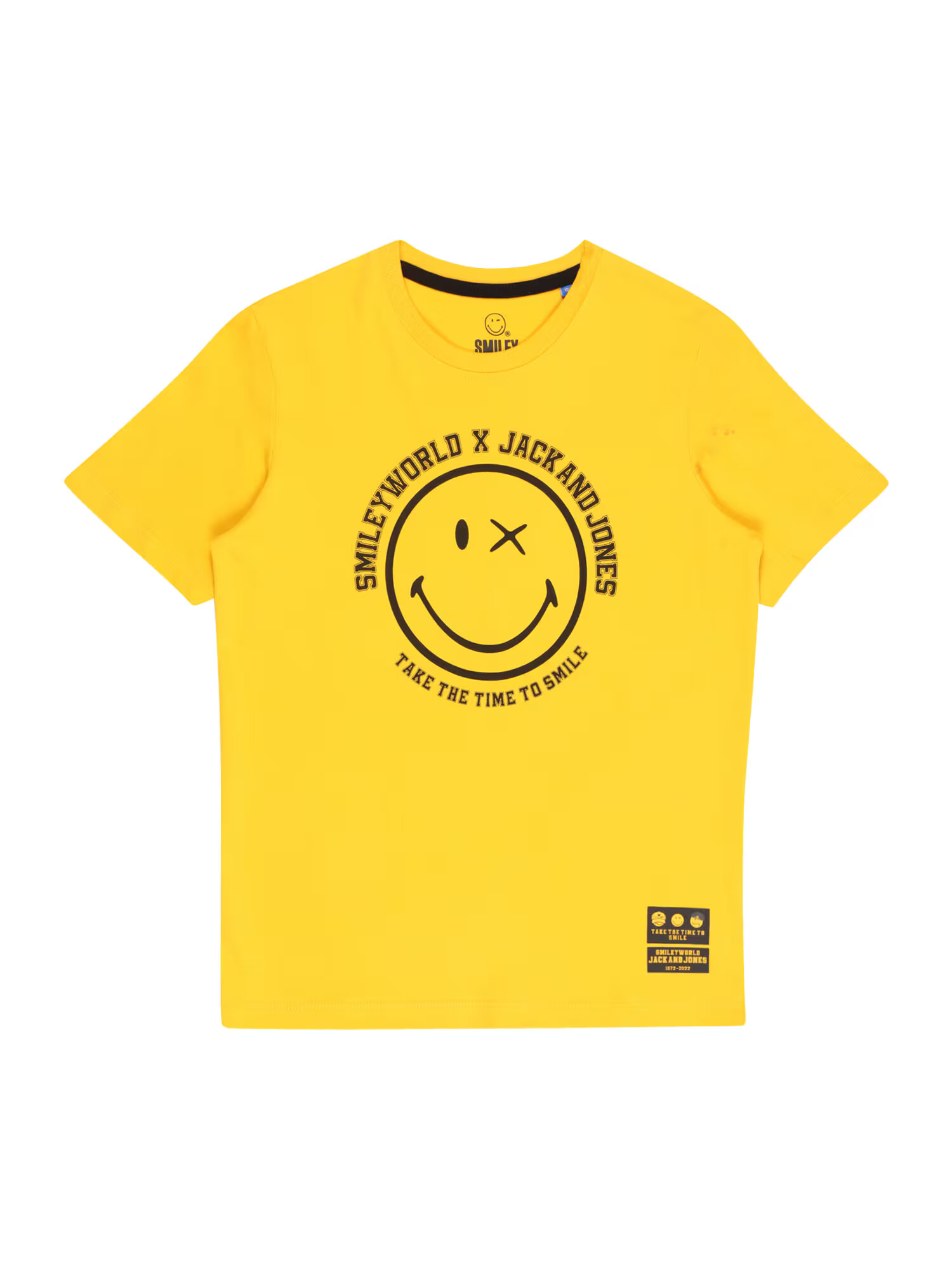 Jack & Jones Junior Tričko 'JORSMILEY WORLD' žltá / čierna - Pepit.sk