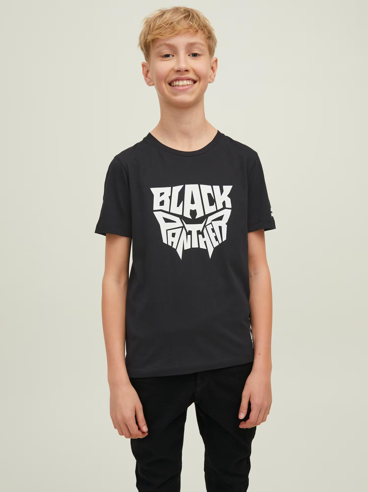 Jack & Jones Junior Tričko 'Kanda' čierna / biela - Pepit.sk